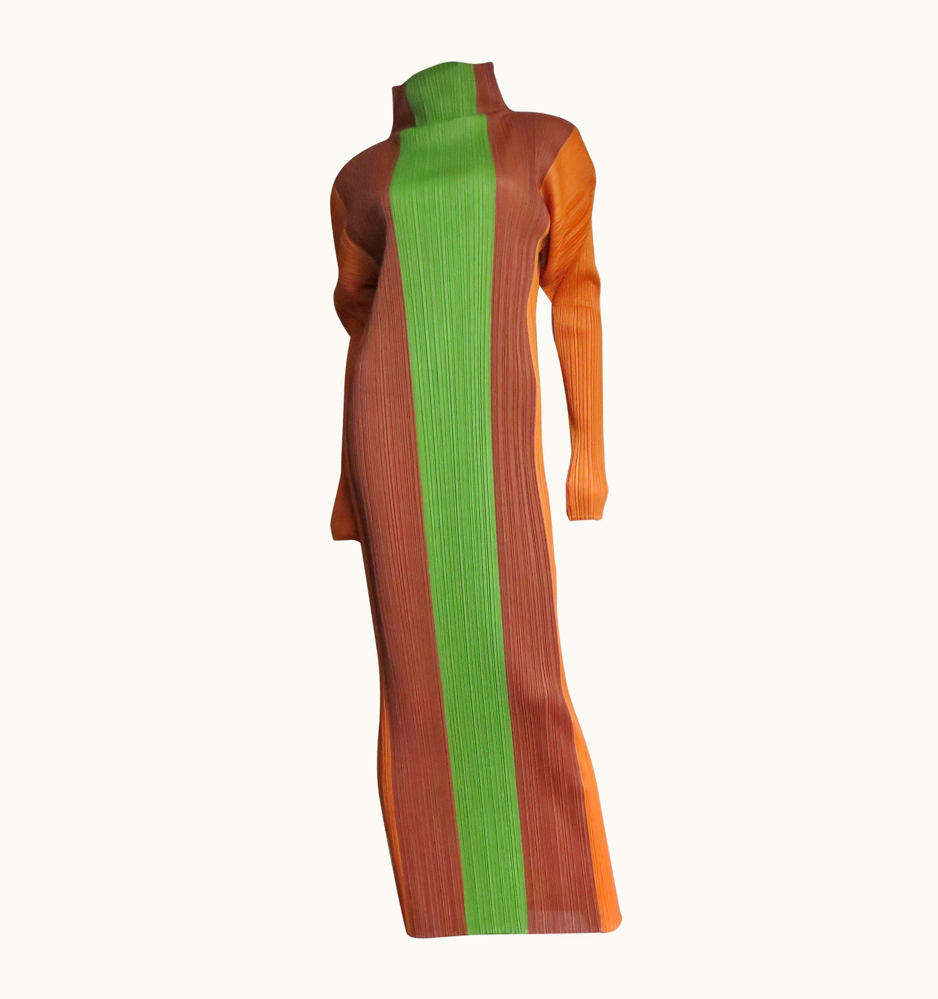 Issey Miyake Issey Miyake Color Block Maxi Dress 1990s