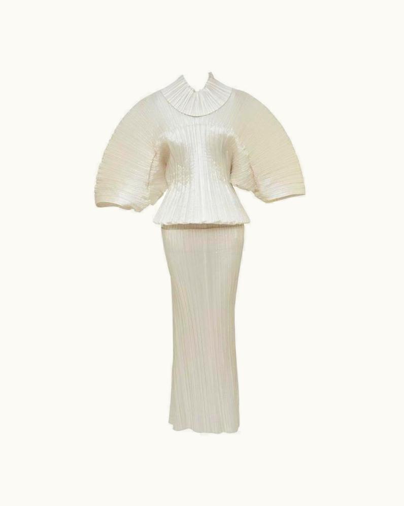 Etro Issey Miyake Bamboo Collection Dress Runway 1989 Ny Metropolitan Museum