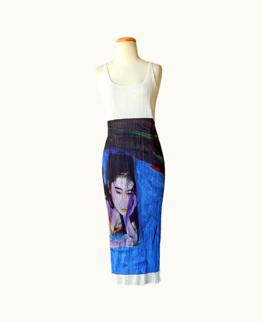 Issey Miyake Issey Miyake 1997 Pleats Please Guest Artist Series No. 2 Nobuyoshi Araki Dress