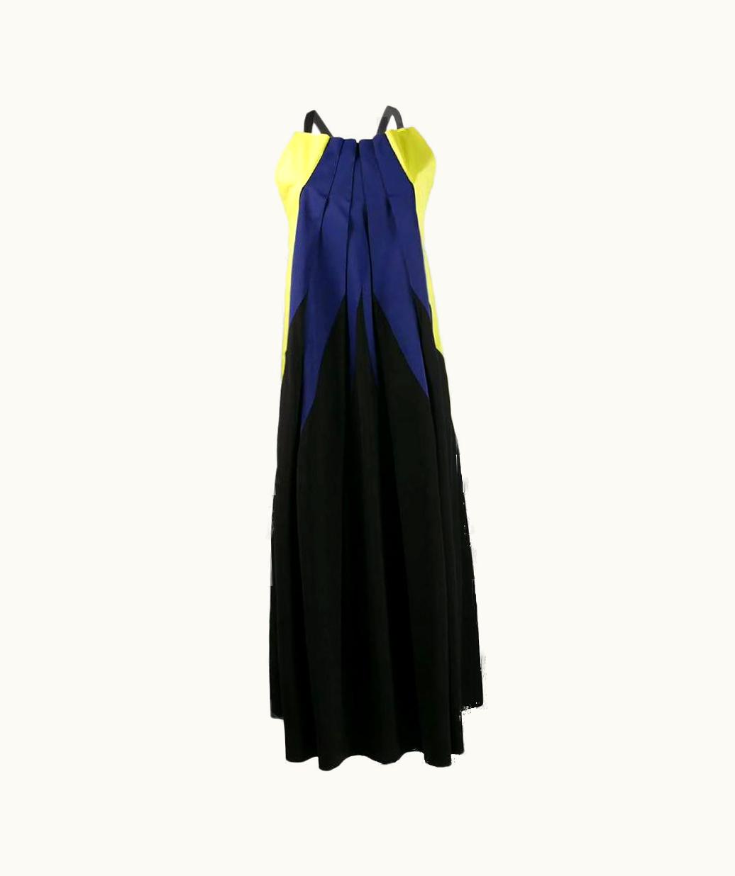 Issey Miyake 2000s Issey Miyake Multicolor Sleeveless Long Dress