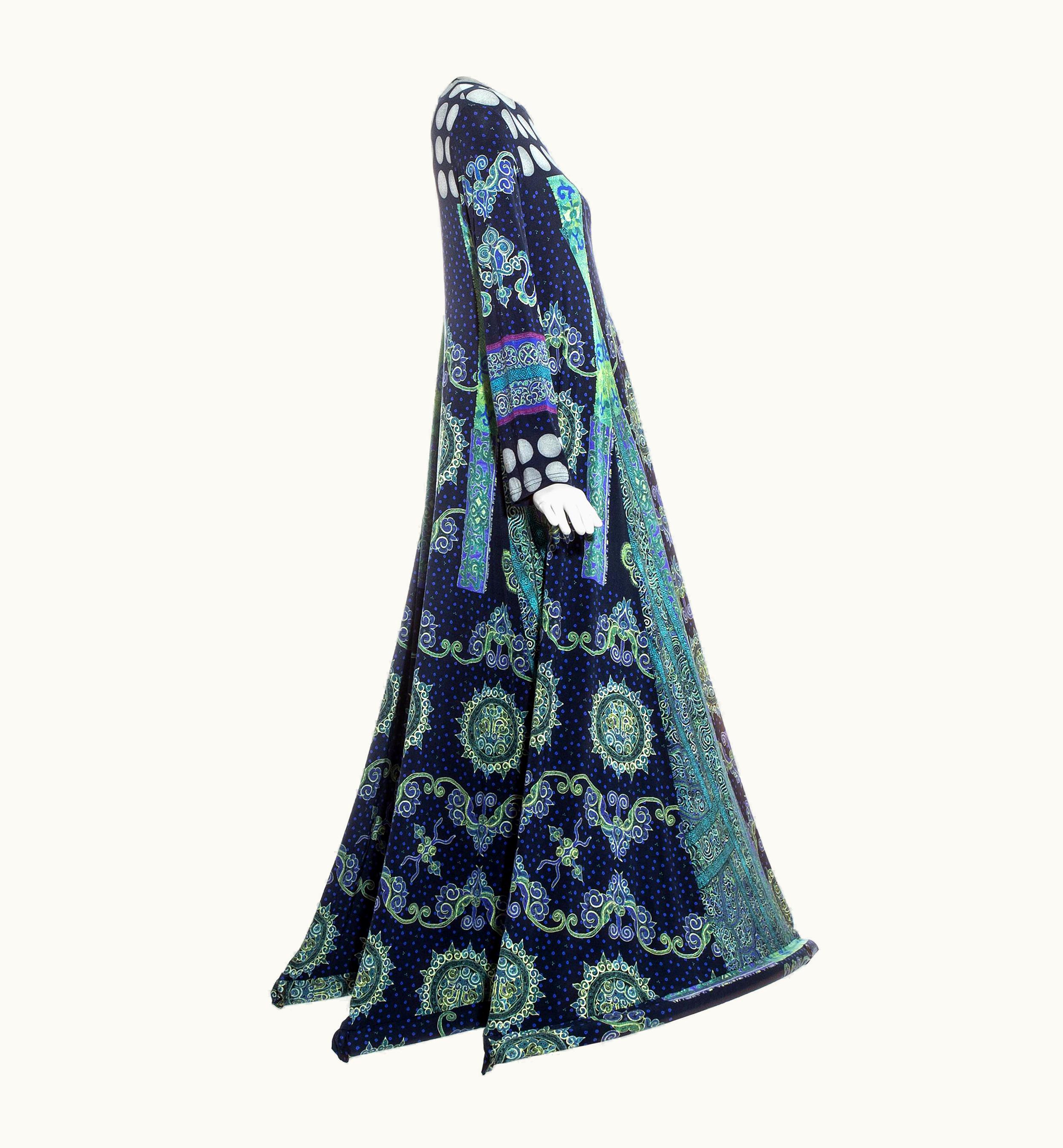 Issey Miyake Issey Miyake Inflatable Blue Jersey Maxi Dress, S/S 2001