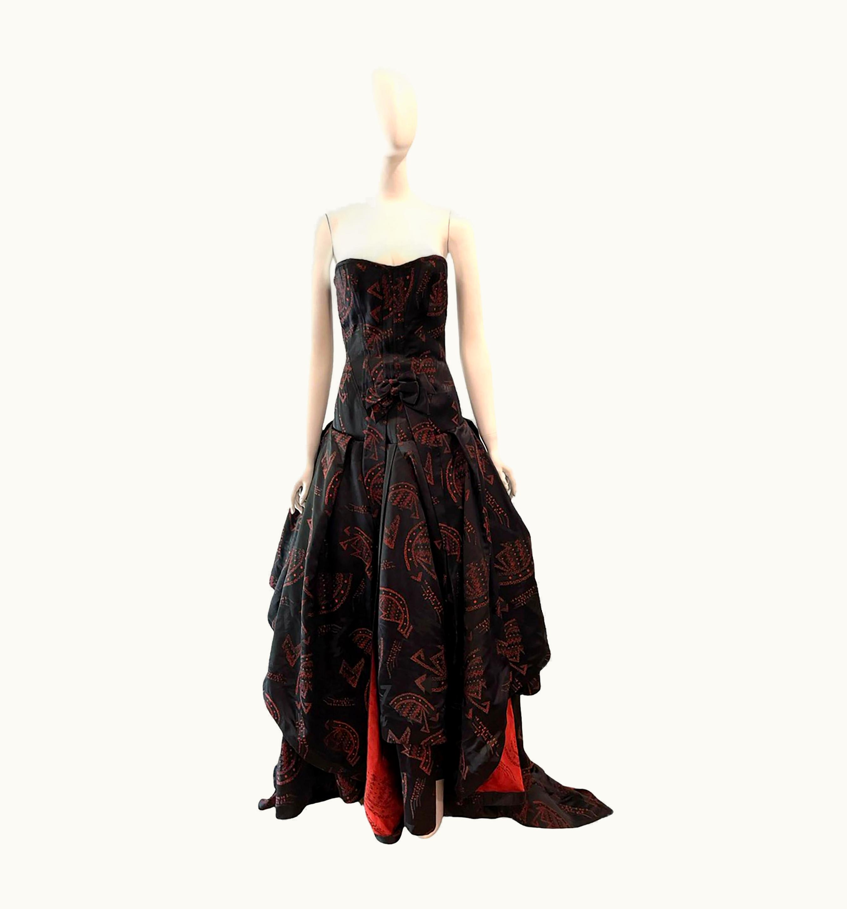 Christian Lacroix 2000' Christian Lacroix Strapless Corseted Gown