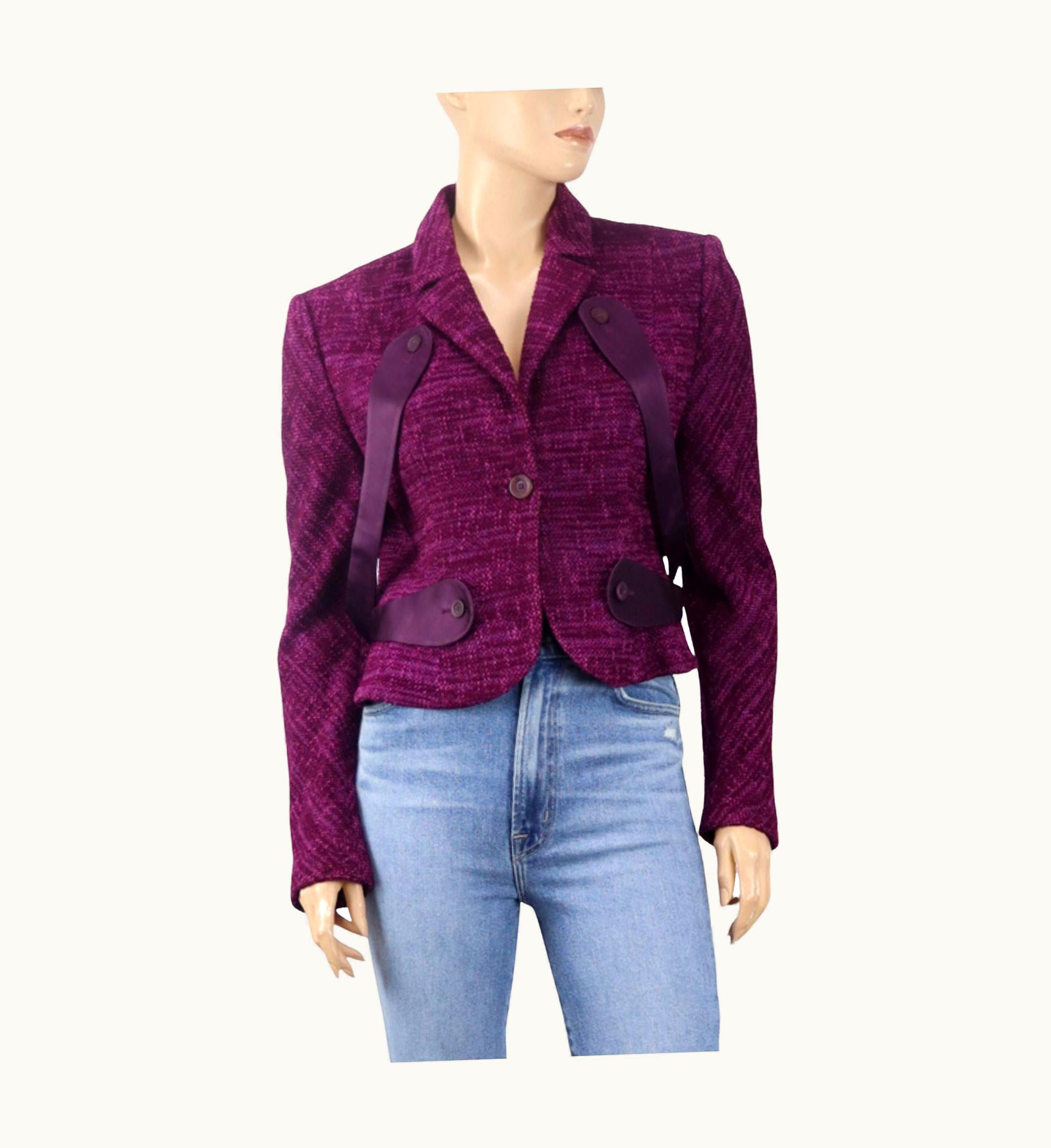 Christian Lacroix Vintage Christian Lacroix Purple Cropped Blazer
