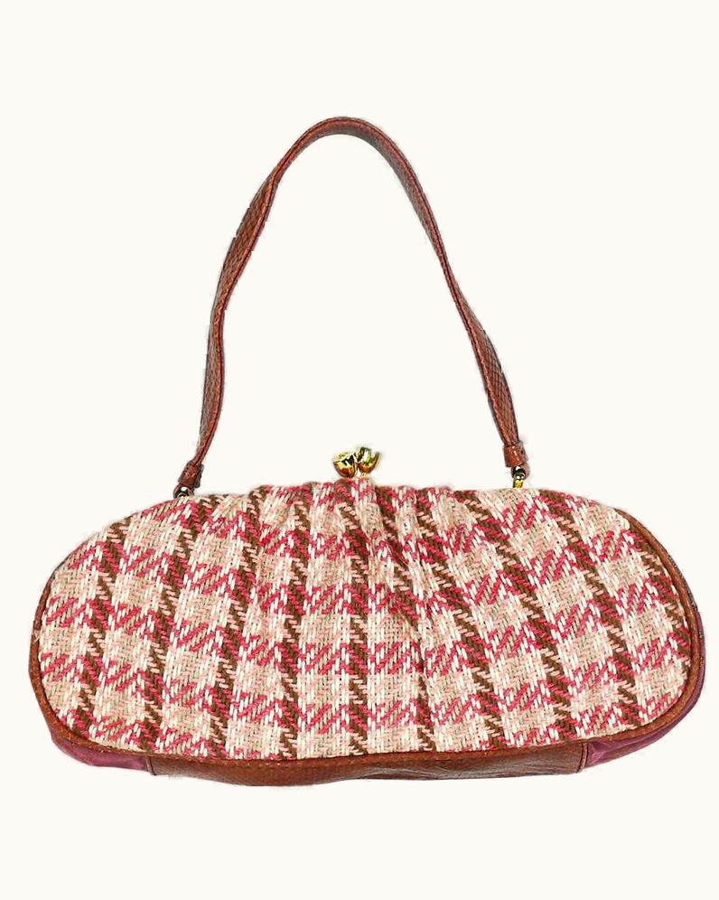 Christian Lacroix Christian Lacroix Vintage Tweed And Tartan Handbag