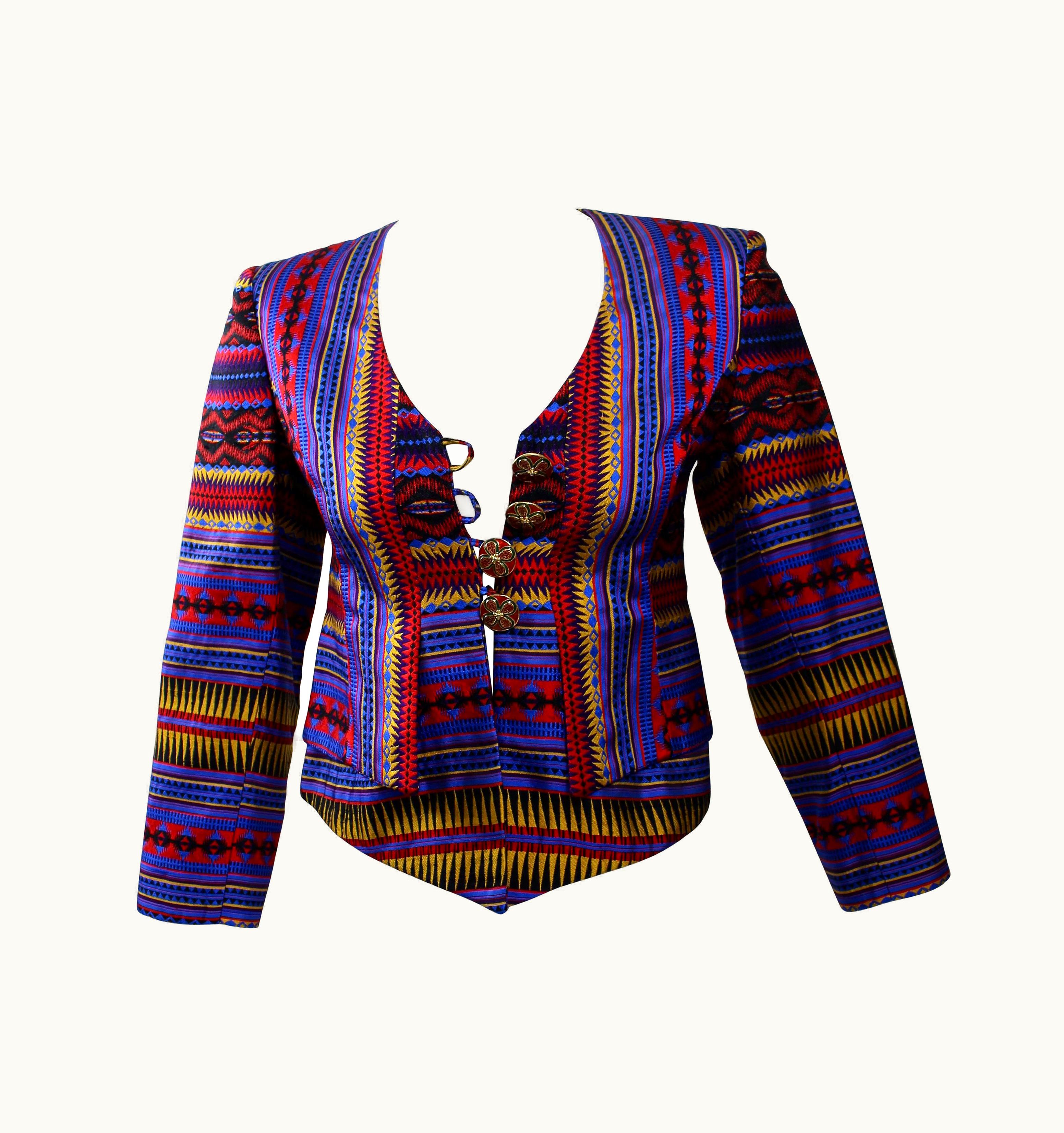 Christian Lacroix Christian Lacroix Colorful Jacket WS/S Enamel Buttons