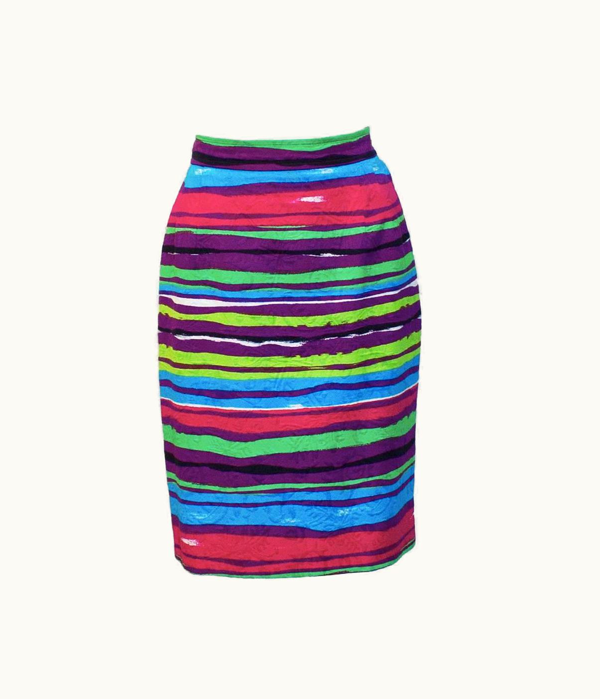 Christian Lacroix 1990' Christian Lacroix Multi-colored Cocktail Skirt