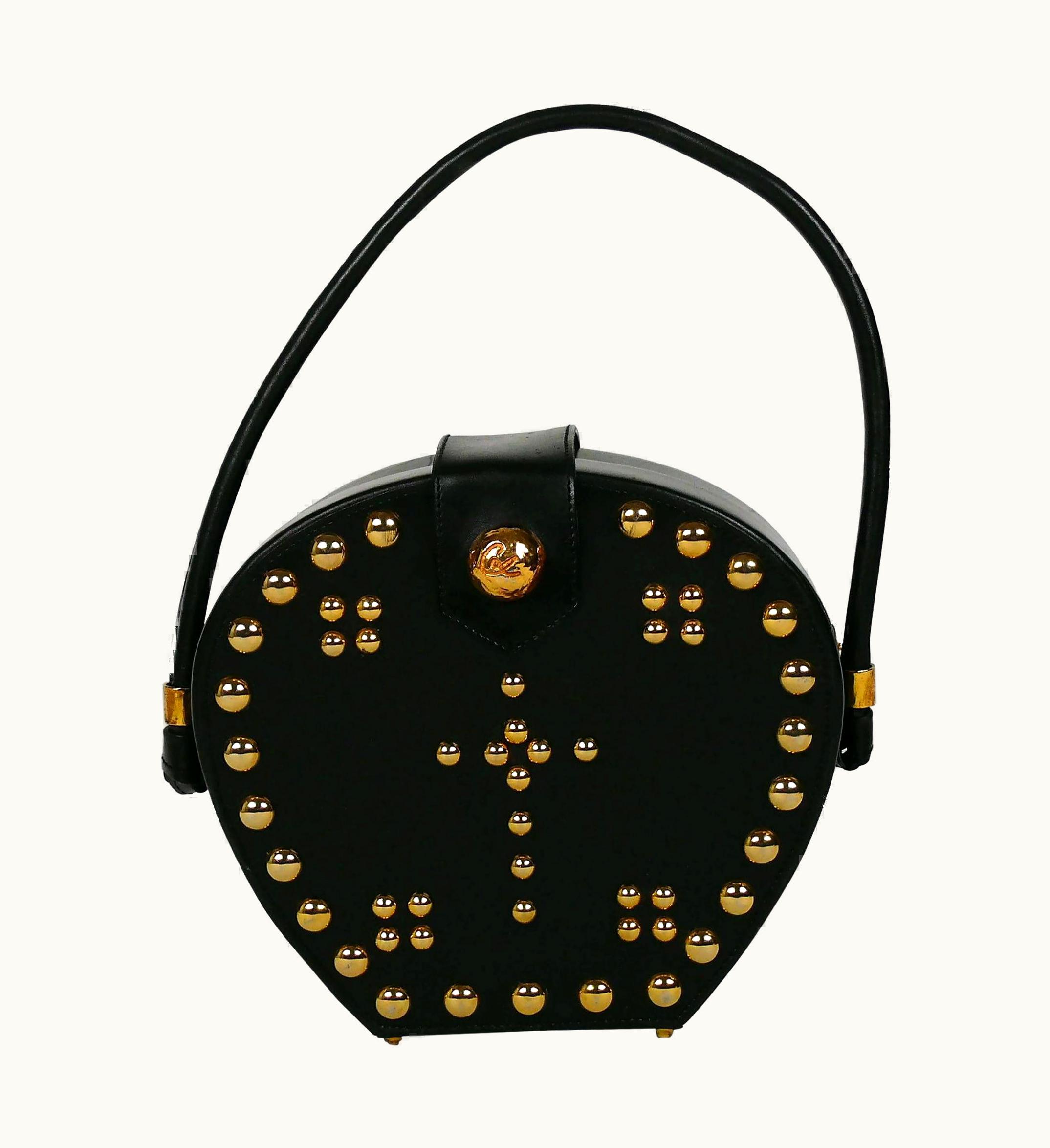 Christian Lacroix Christian Lacroix Vintage Studded Black Leather Gothic Inspired Bag