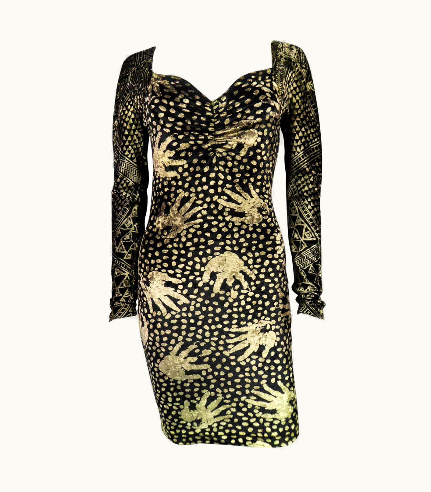 Christian Lacroix A Christian Lacroix Dress In Printed Velvet Circa 1991/2000 2000