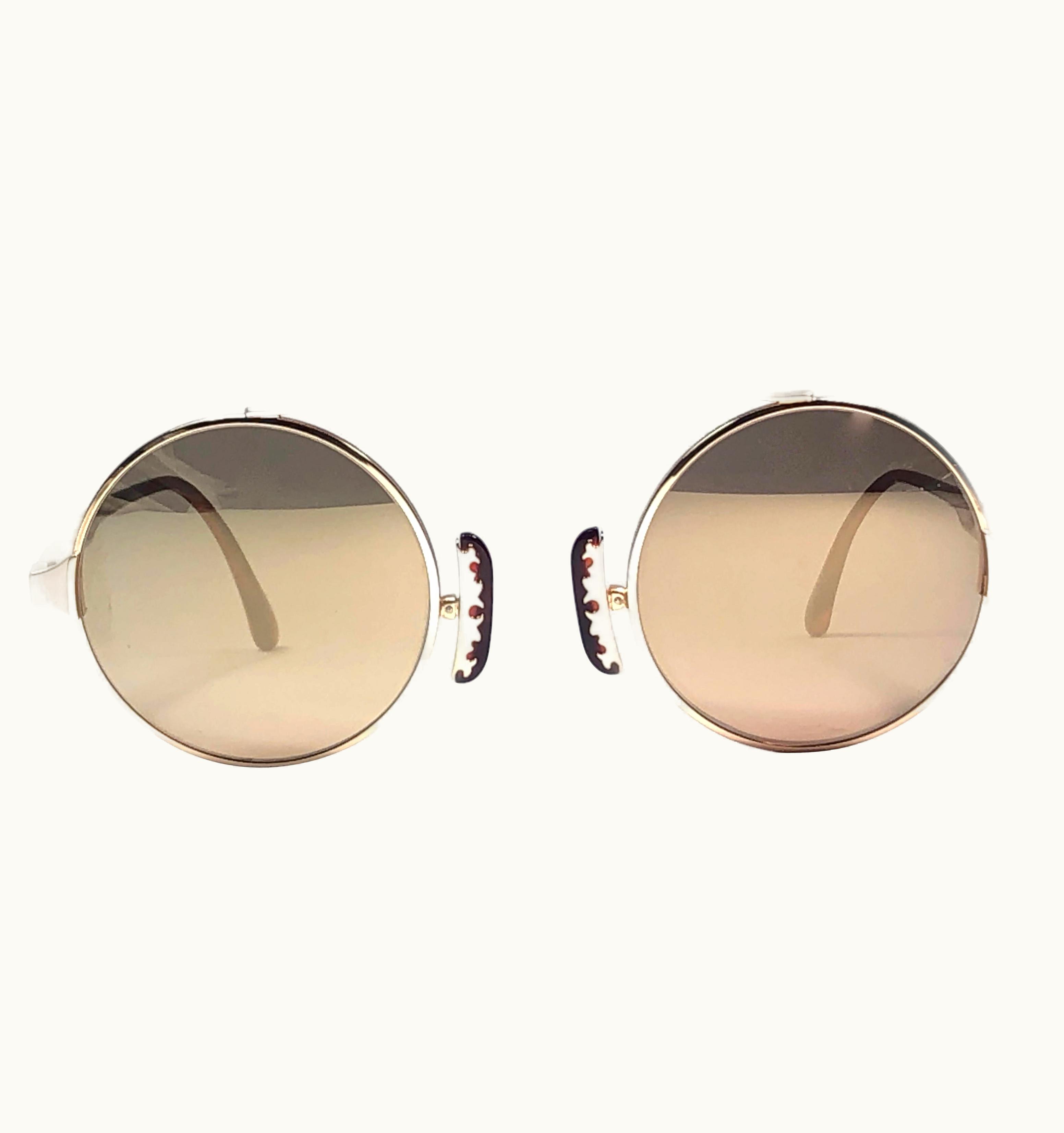 Christian Lacroix Vintage Christian Lacroix Round Gold Accents 1980 France Sunglasses