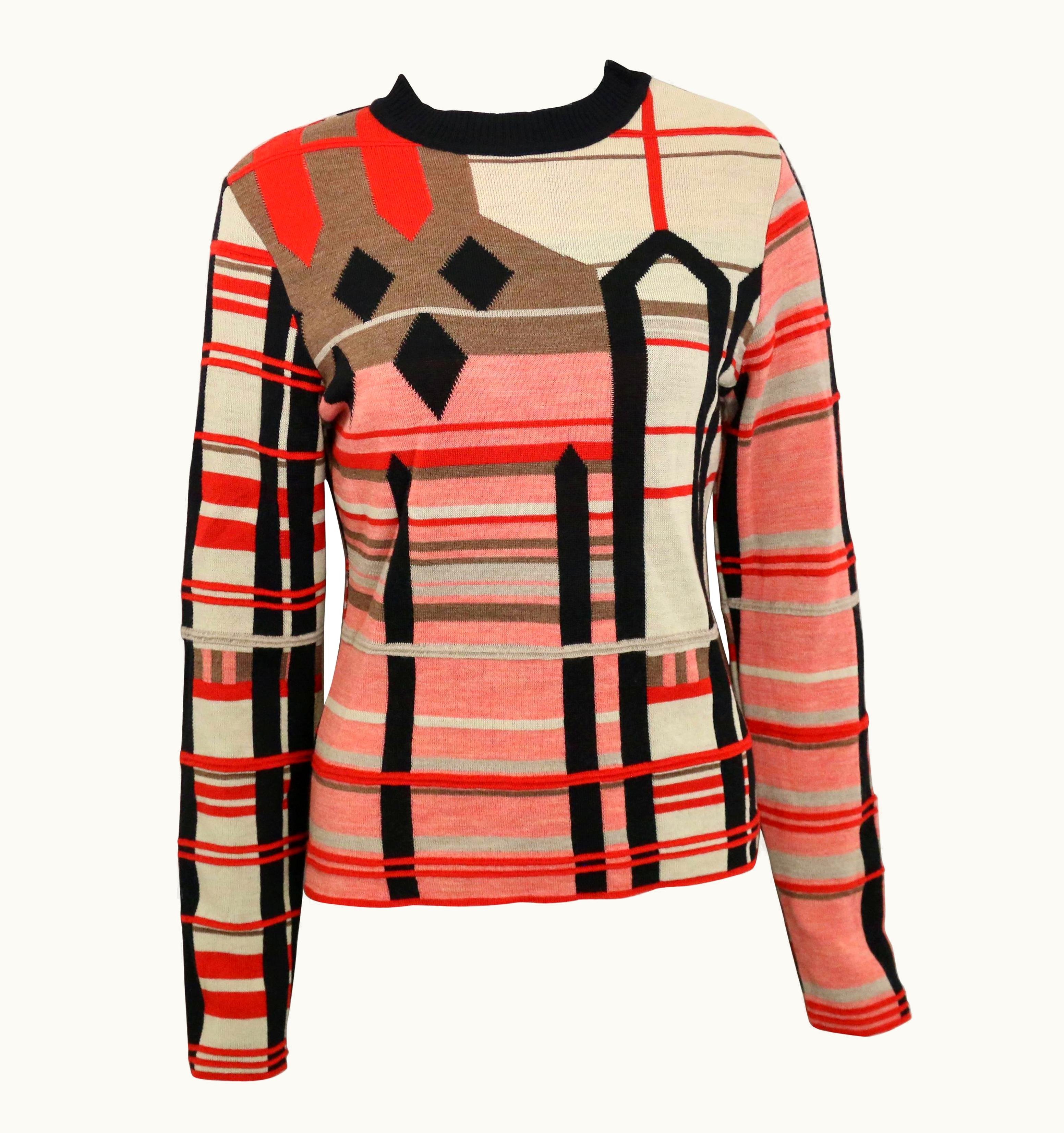 Christian Lacroix Vintage 80s Bazar By Christian Lacroix Colour Blocked Wool Sweater