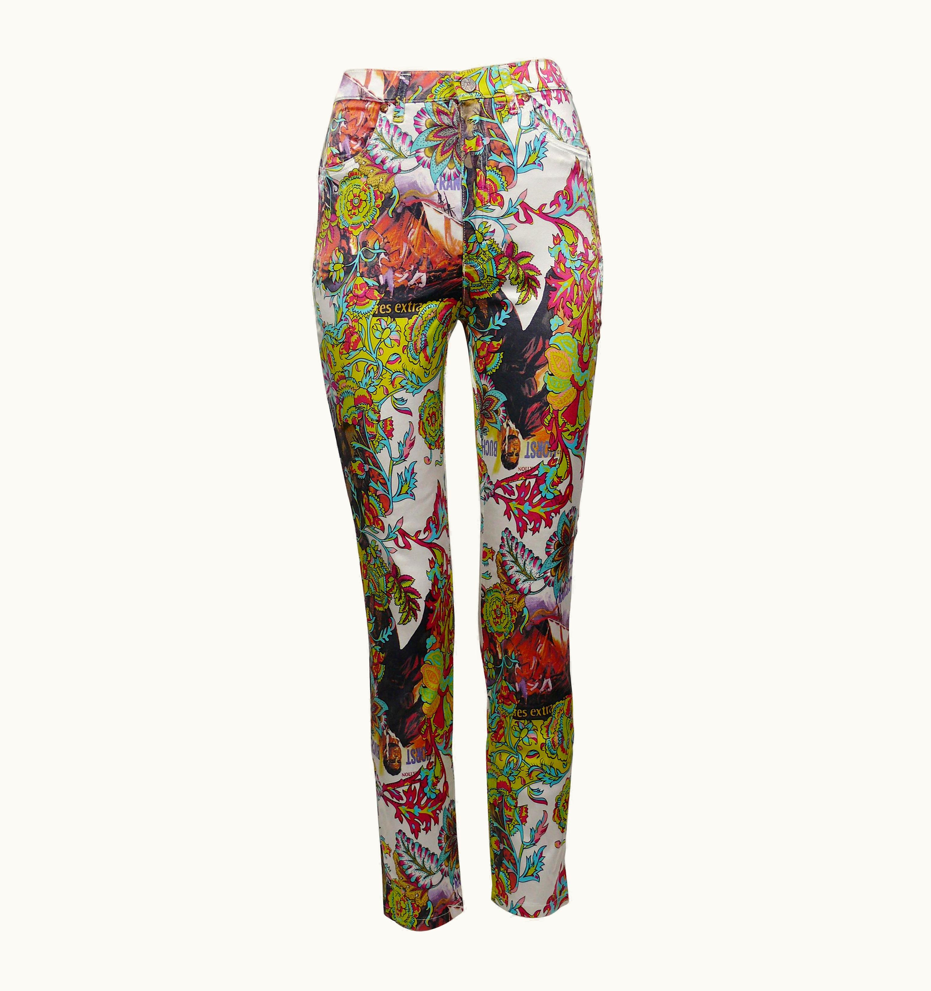 Christian Lacroix Christian Lacroix Vintage Horst Buchholz Posters & Floral Print Pants Trousers