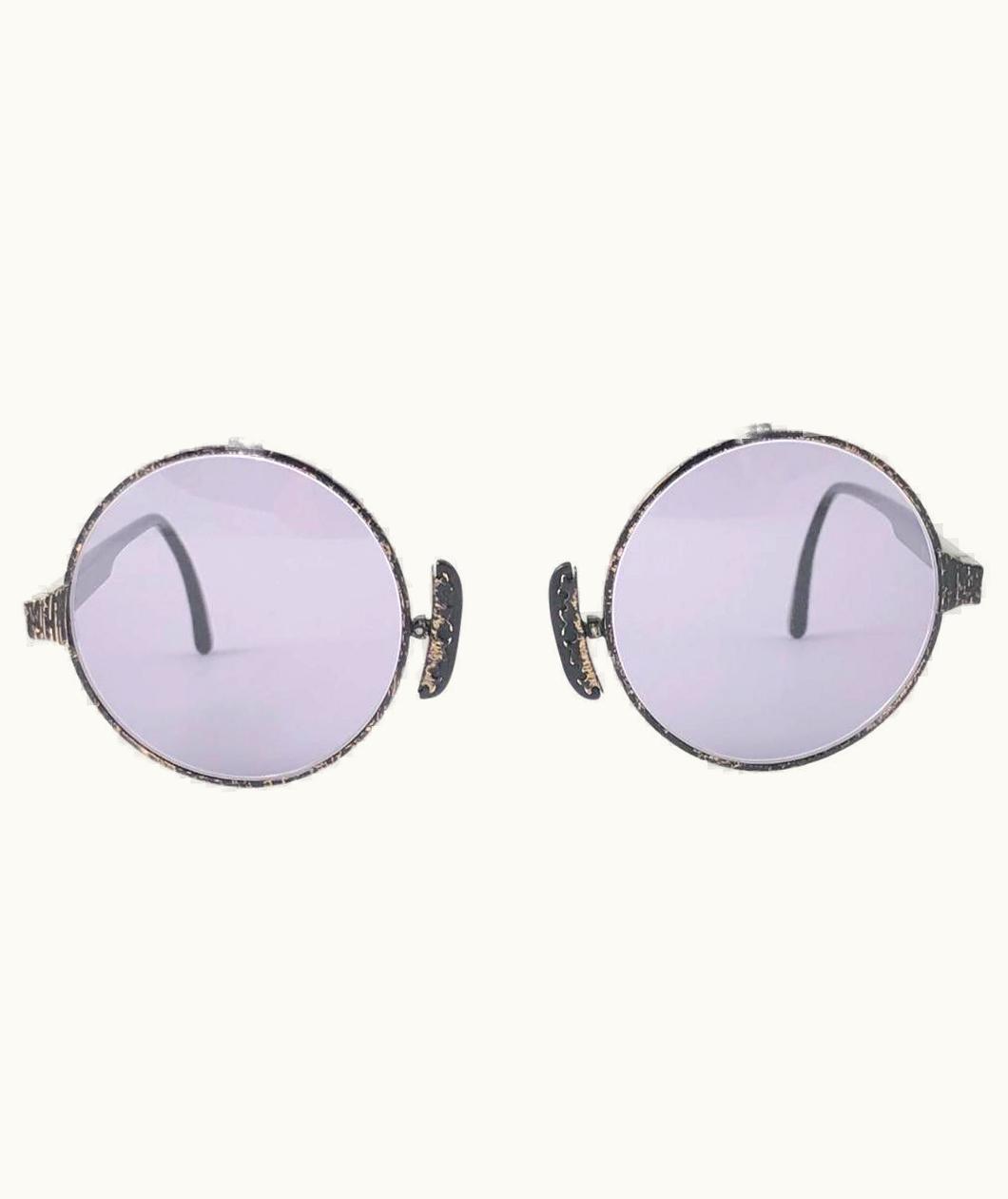 Christian Lacroix Vintage Christian Lacroix Round Black Accents 1980 France Sunglasses UZ0597874