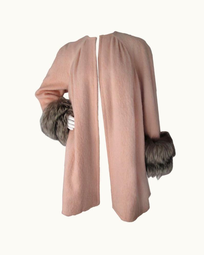 Christian Lacroix Christian Lacroix Haute Couture Mohair Coat w/Fox Fur Trim