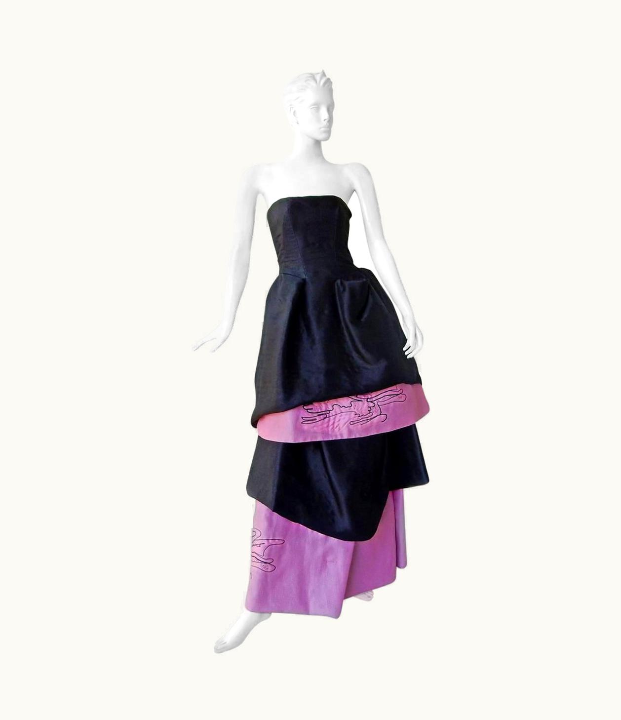 Christian Lacroix Christian Lacroix Runway 2-in-1 Detachable Pouf Petal Dress Gown
