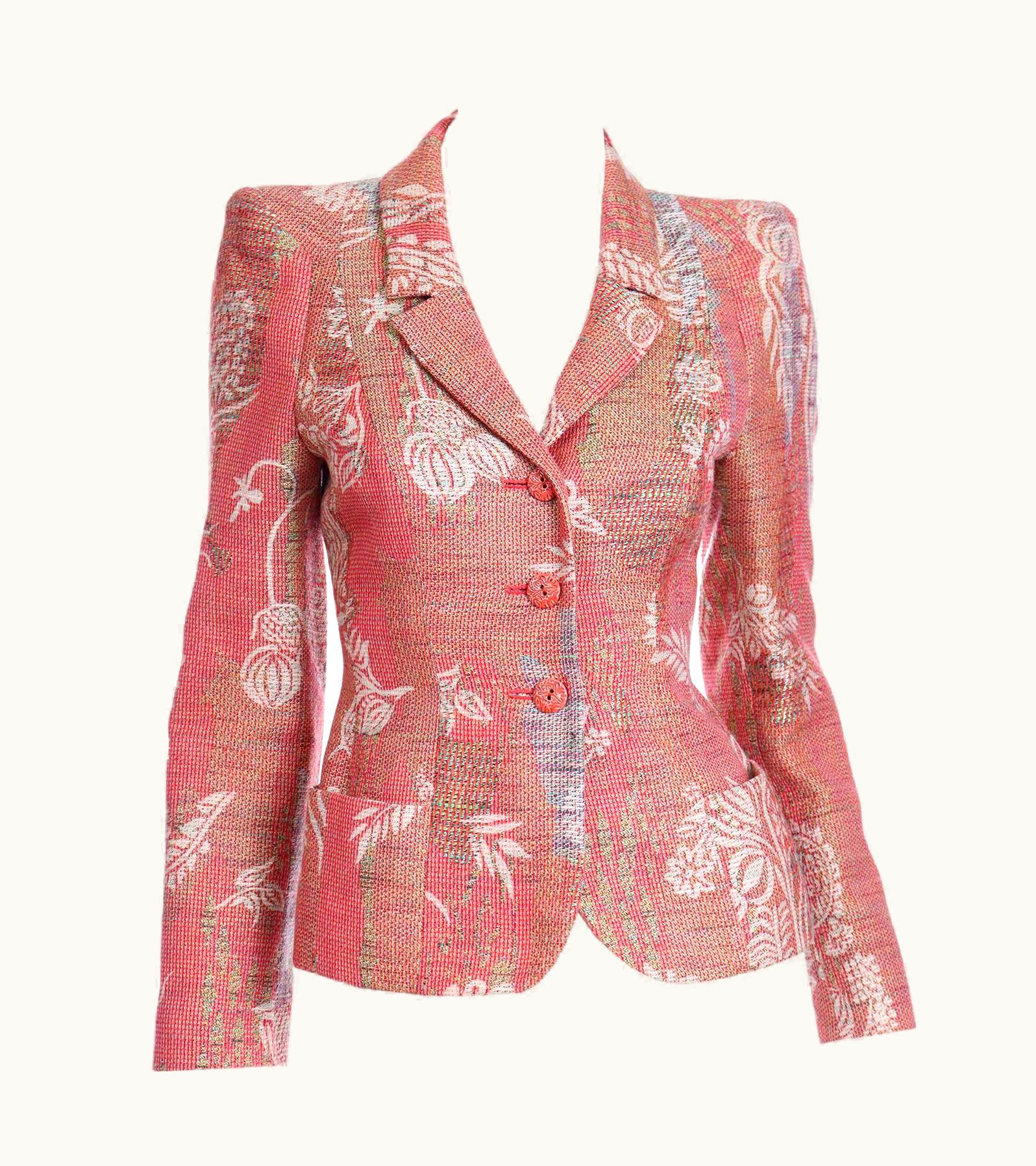 Christian Lacroix Vintage Christian Lacroix Spring 1999 Blazer Jacket In Linen Wool Blend