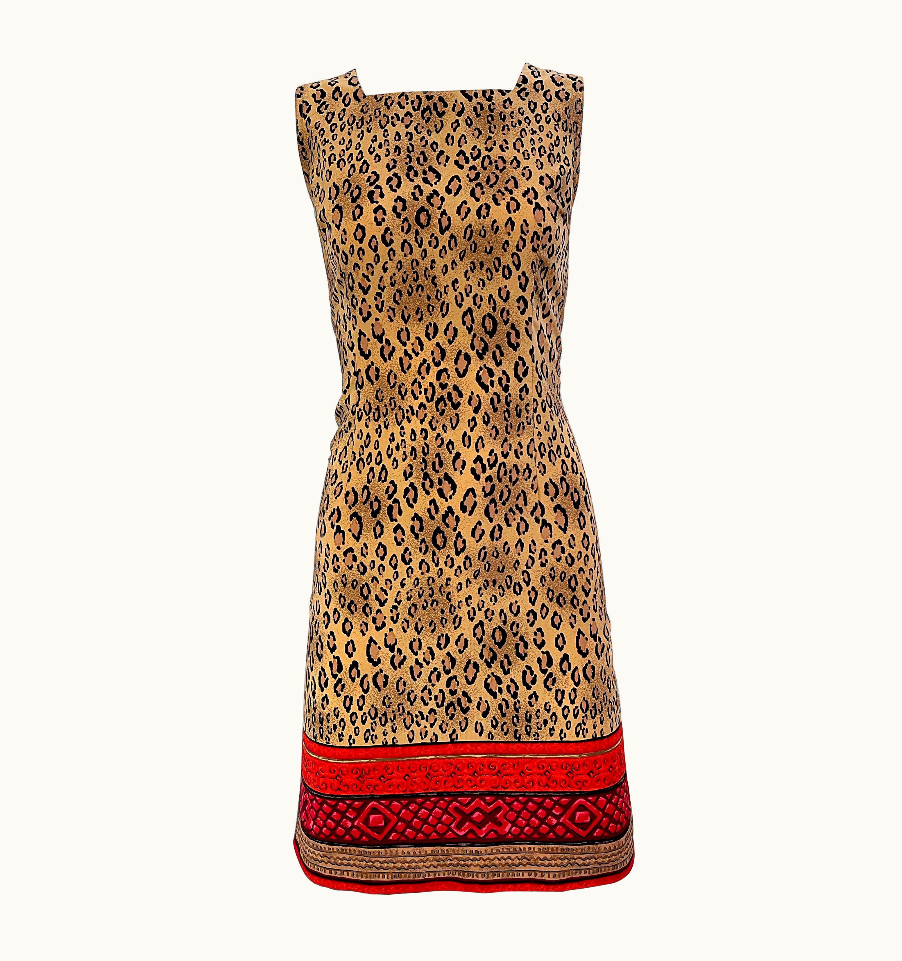 Christian Lacroix 1990s Christian Lacroix Leopard Cheetah Animal Print Vintage 90s Dress