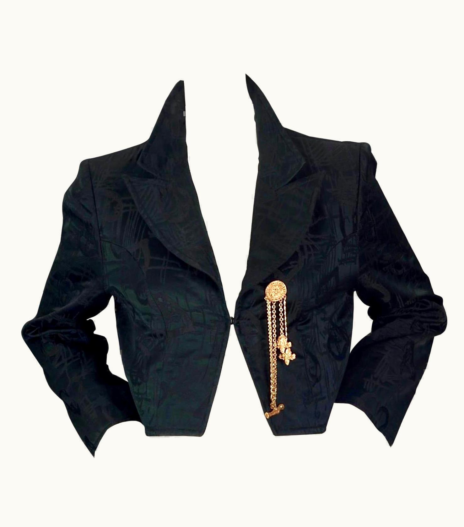 Christian Lacroix Vintage Cristian Lacroix Jeweled Aztec Cropped Blazer Jacket