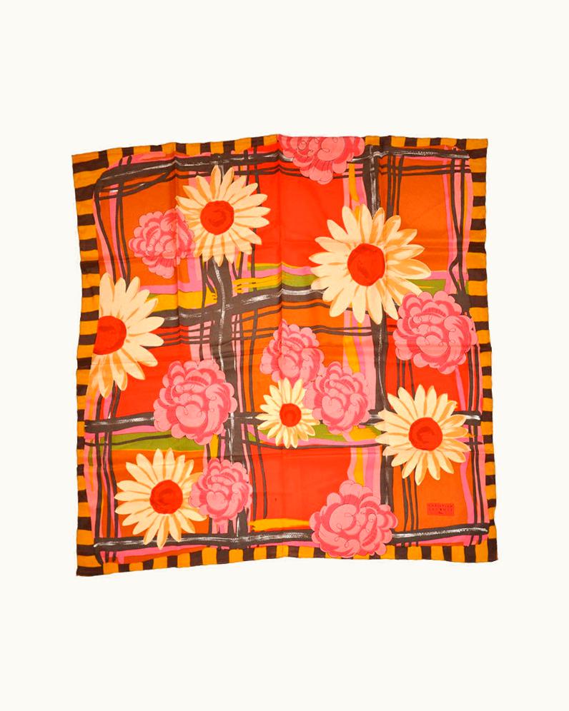 Christian Lacroix Christian Lacroix Multicolor Floral Print Silk Scarf