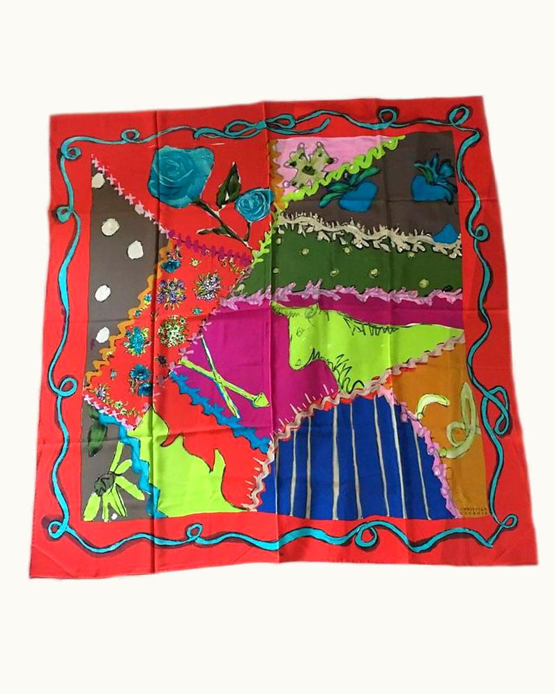 Christian Lacroix Christian Lacroix Large Multicolored Silk Scarf