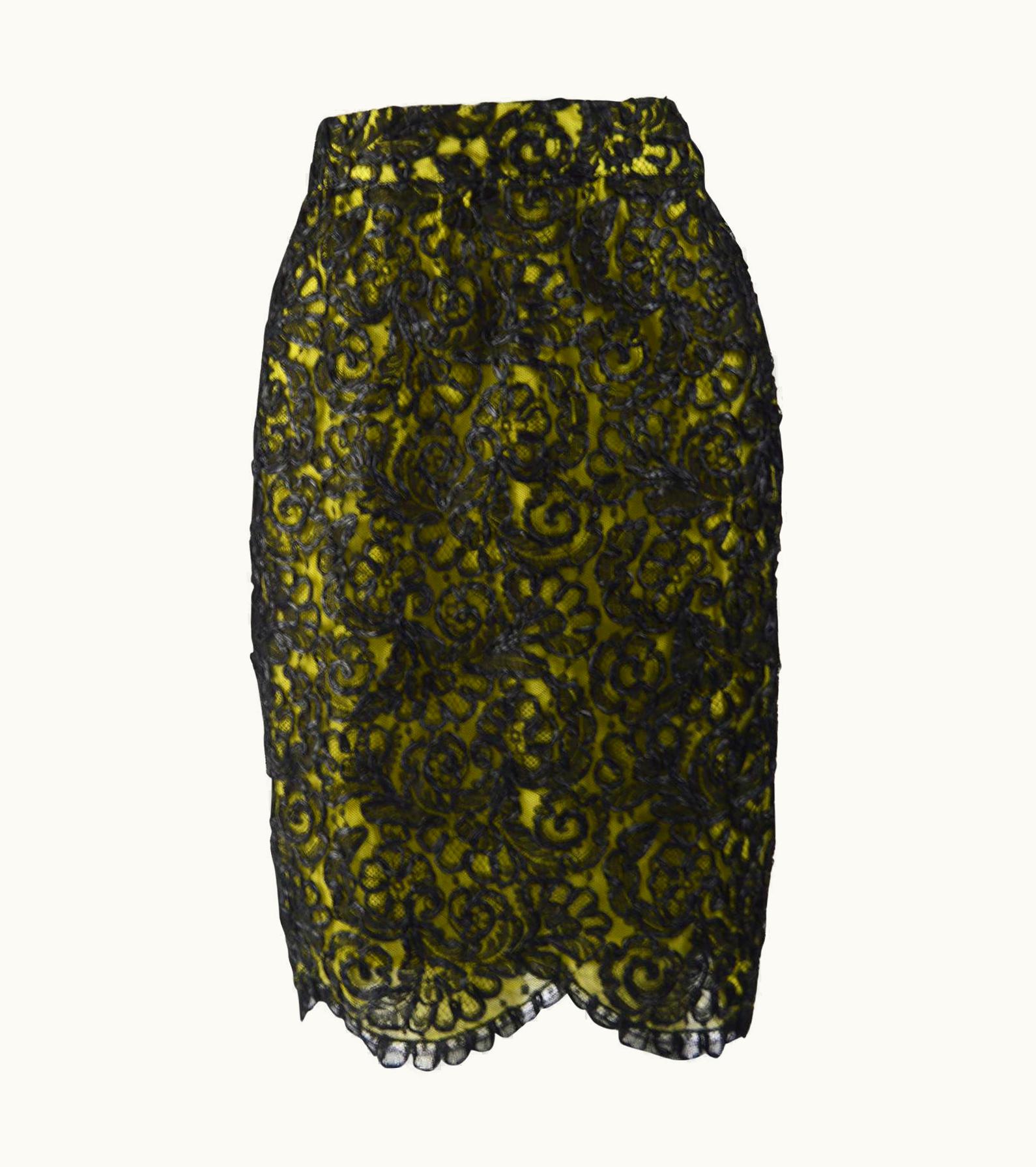 Christian Lacroix Christian Lacroix Vintage Lace & Raffia Skirt