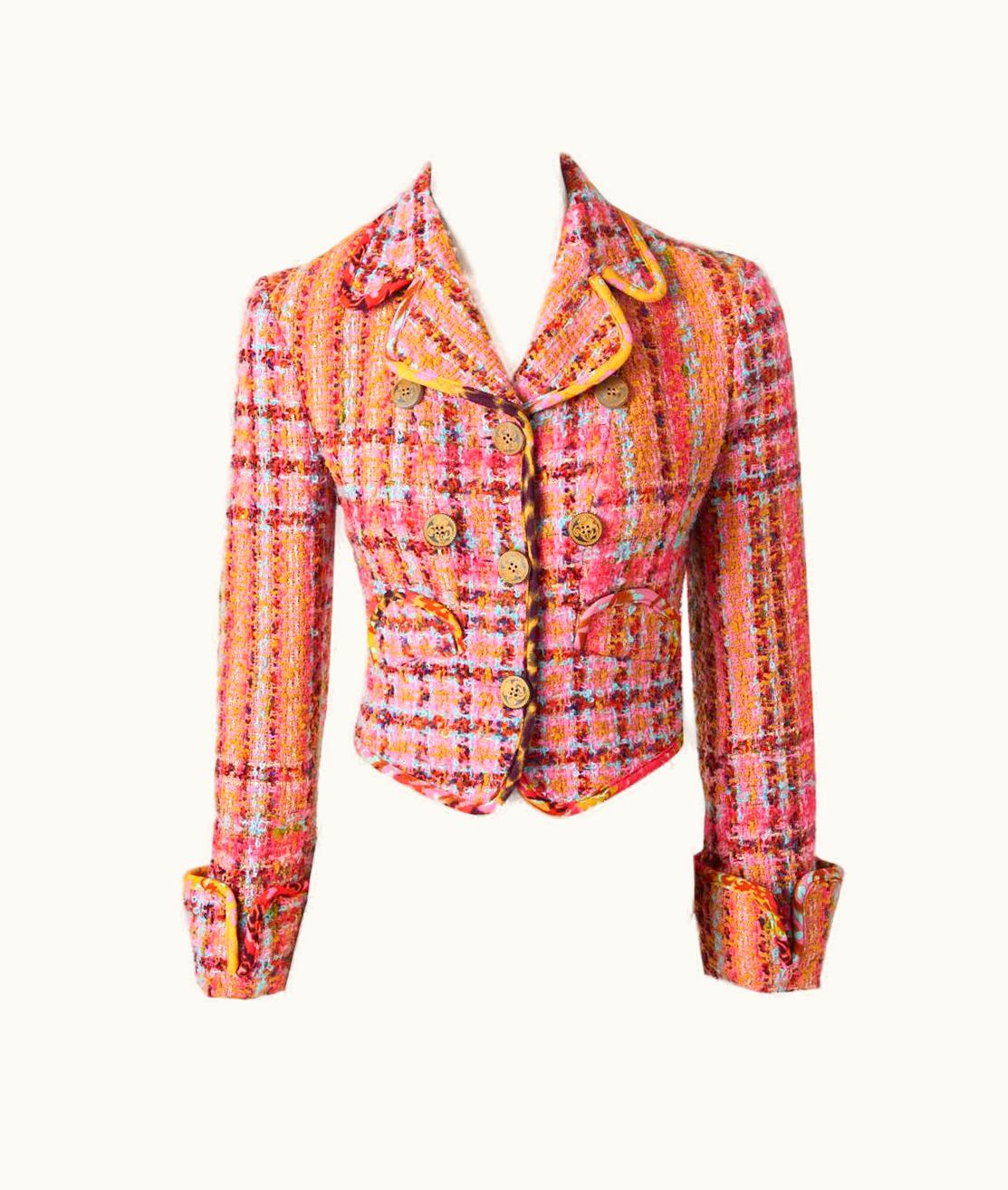 Christian Lacroix Christian Lacroix Colorful Tweed Cropped Jacket