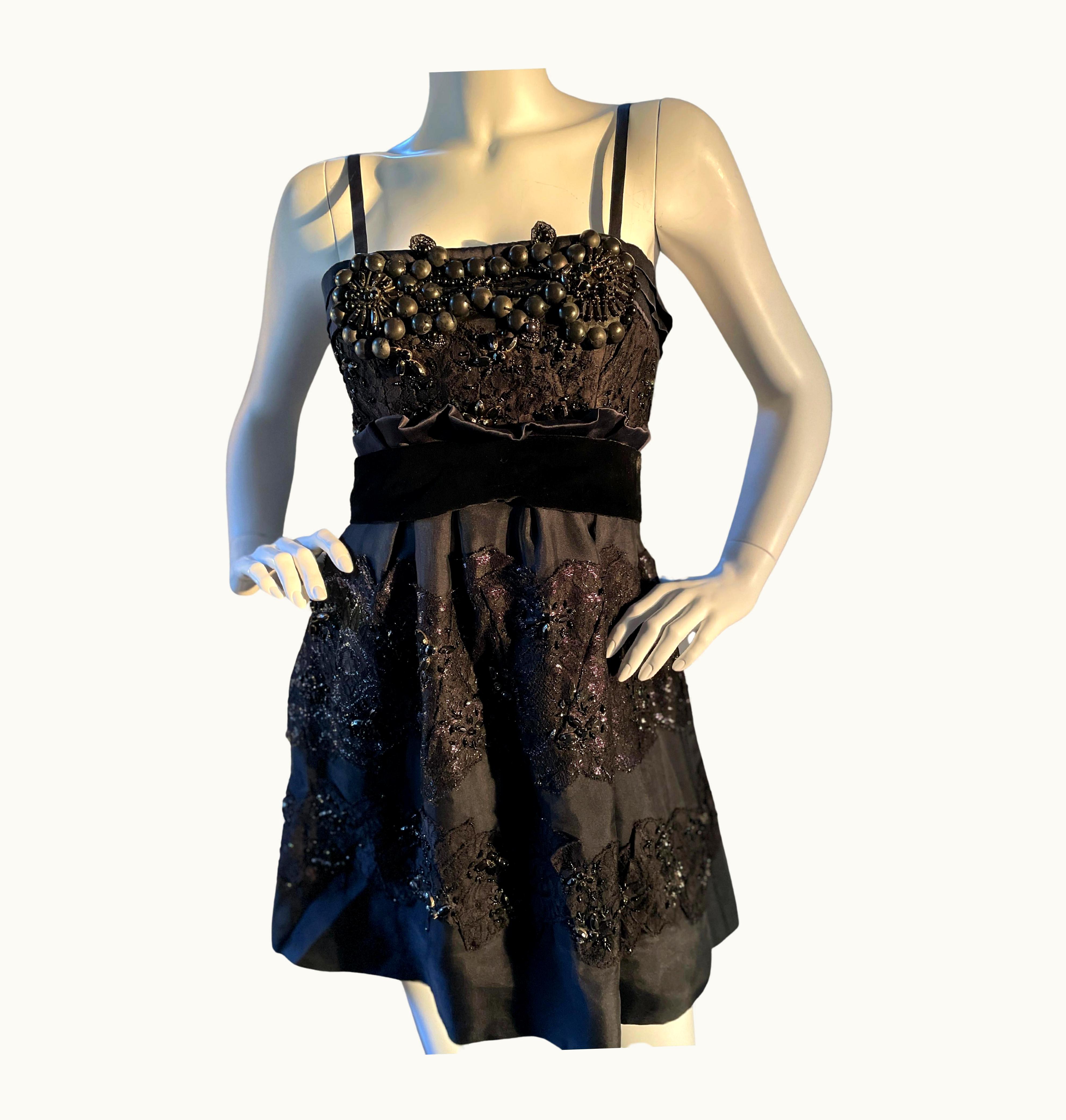 Christian Lacroix Christian Lacroix Boldly Embellished Vintage Little Black Cocktail Dress