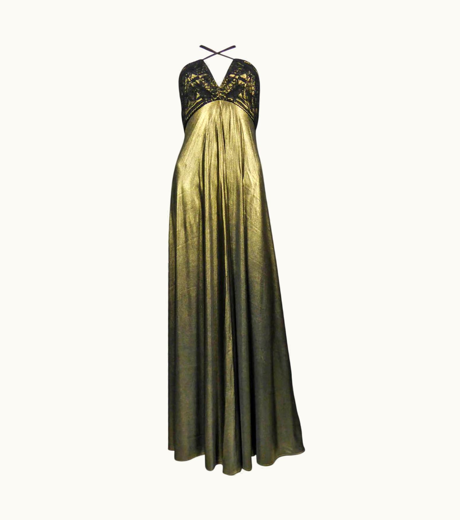 Christian Lacroix Christian Lacroix Haute Couture Golden Evening Gown, Circa 1995