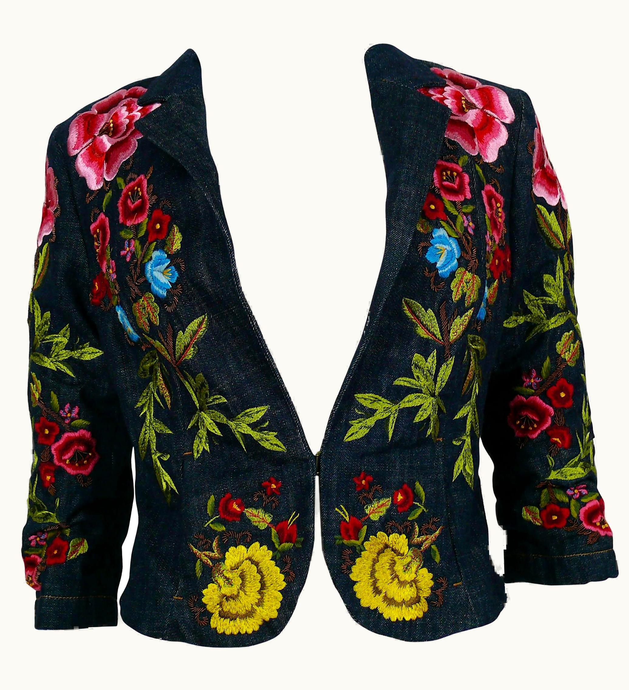 Christian Lacroix Christian Lacroix Vintage Embroidered Denim Blazer