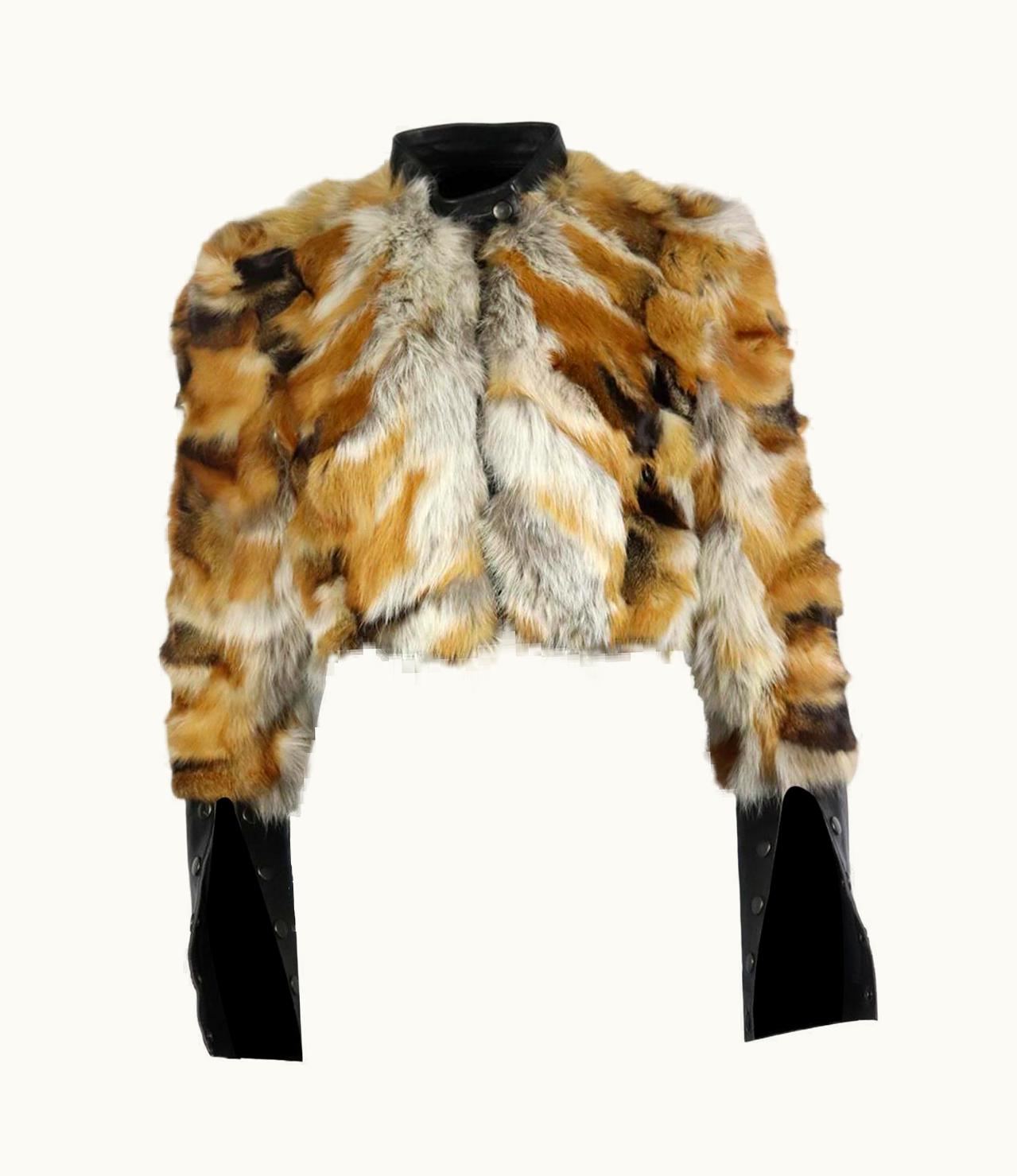 Jean-Claude Jitrois Jitrois Fox Fur And Leather Jacket Uk