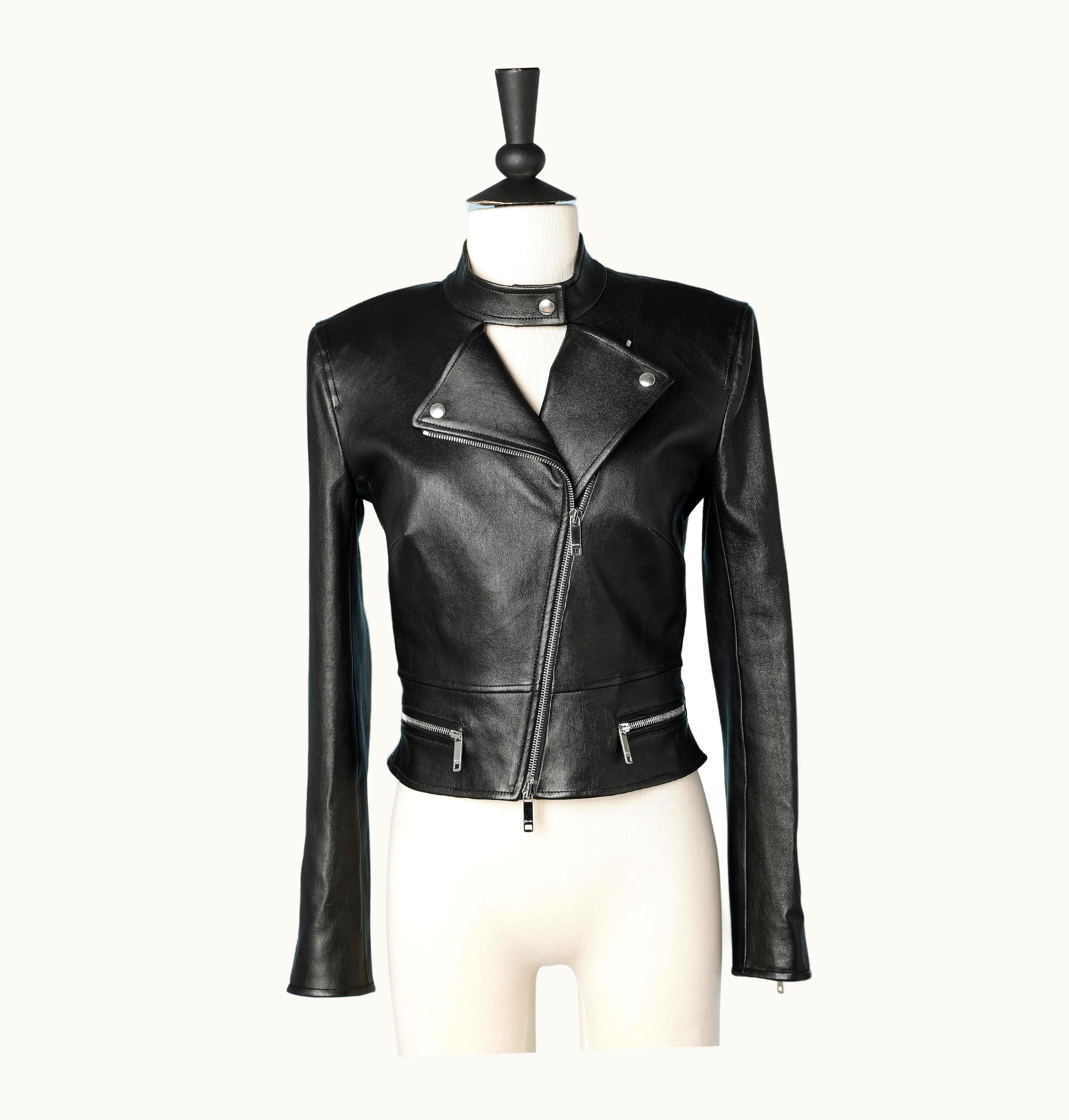 Jean-Claude Jitrois Black Perfecto Leather Jacket Jitrois With Tag