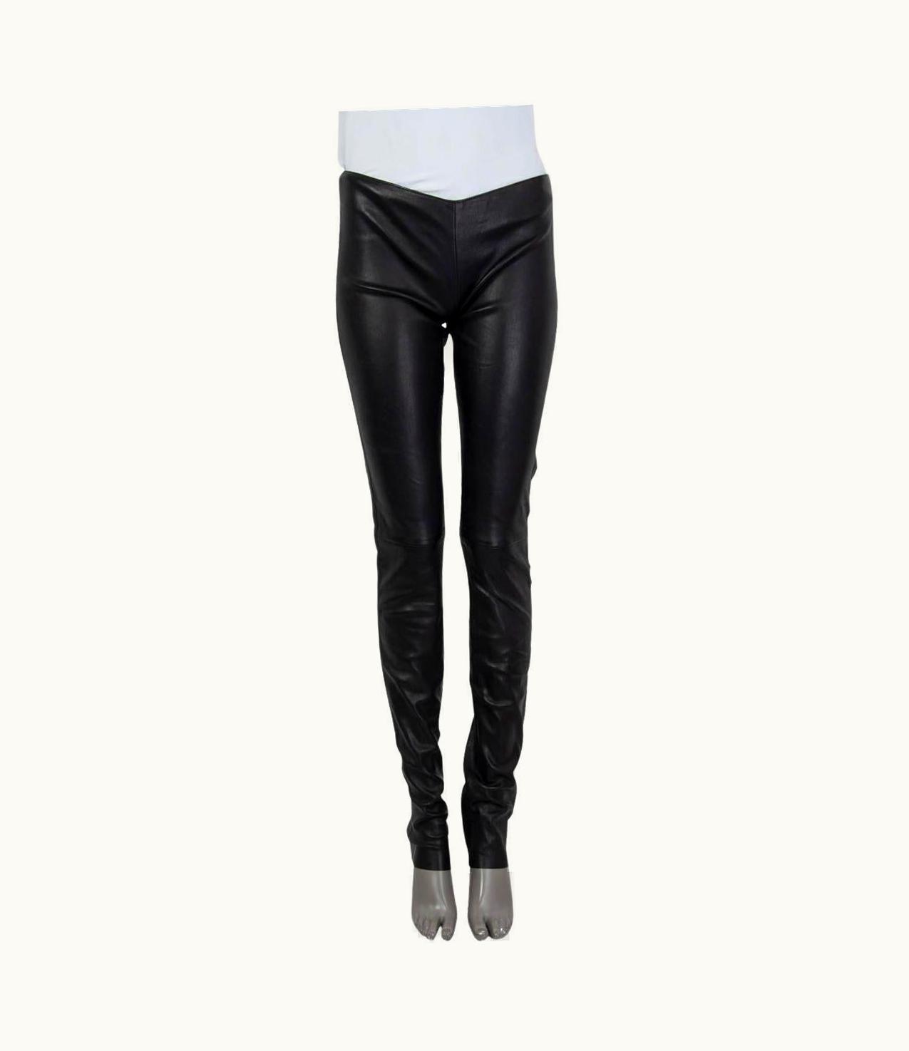 Jean-Claude Jitrois Jitrois Black Slim Leather Leggings Pants
