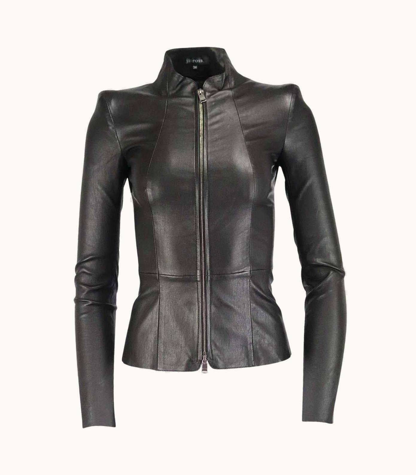 Jean-Claude Jitrois Jitrois Stretch Leather Jacket Uk