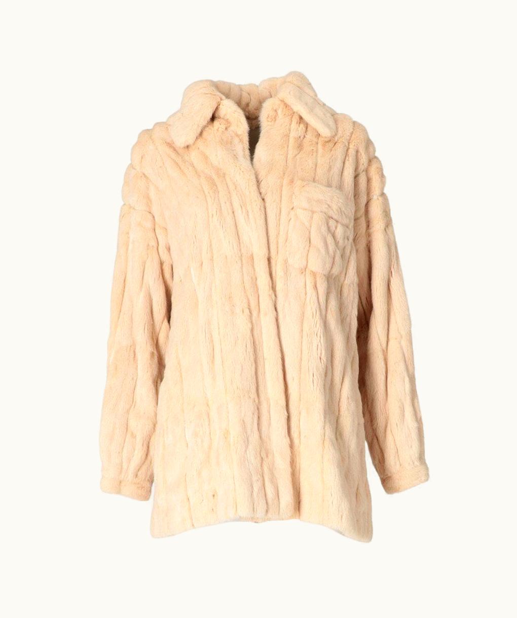 Fendi 1970s Fendi Vintage Ivory Ermine Fur Coat