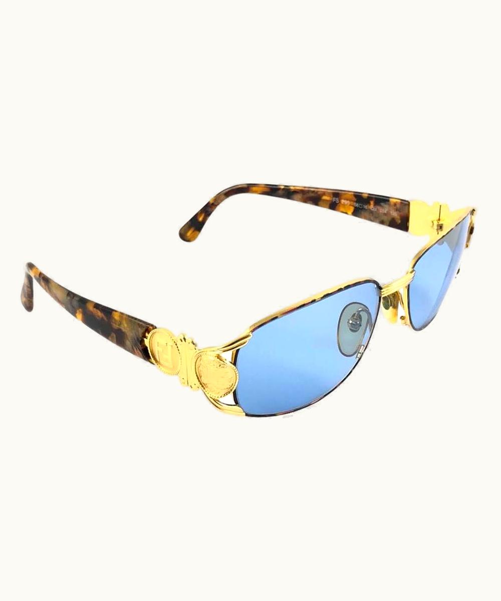 Fendi Vintage Fendi Fs295 Gold & Tortoise Oval 1990 Sunglasses Made In Italy