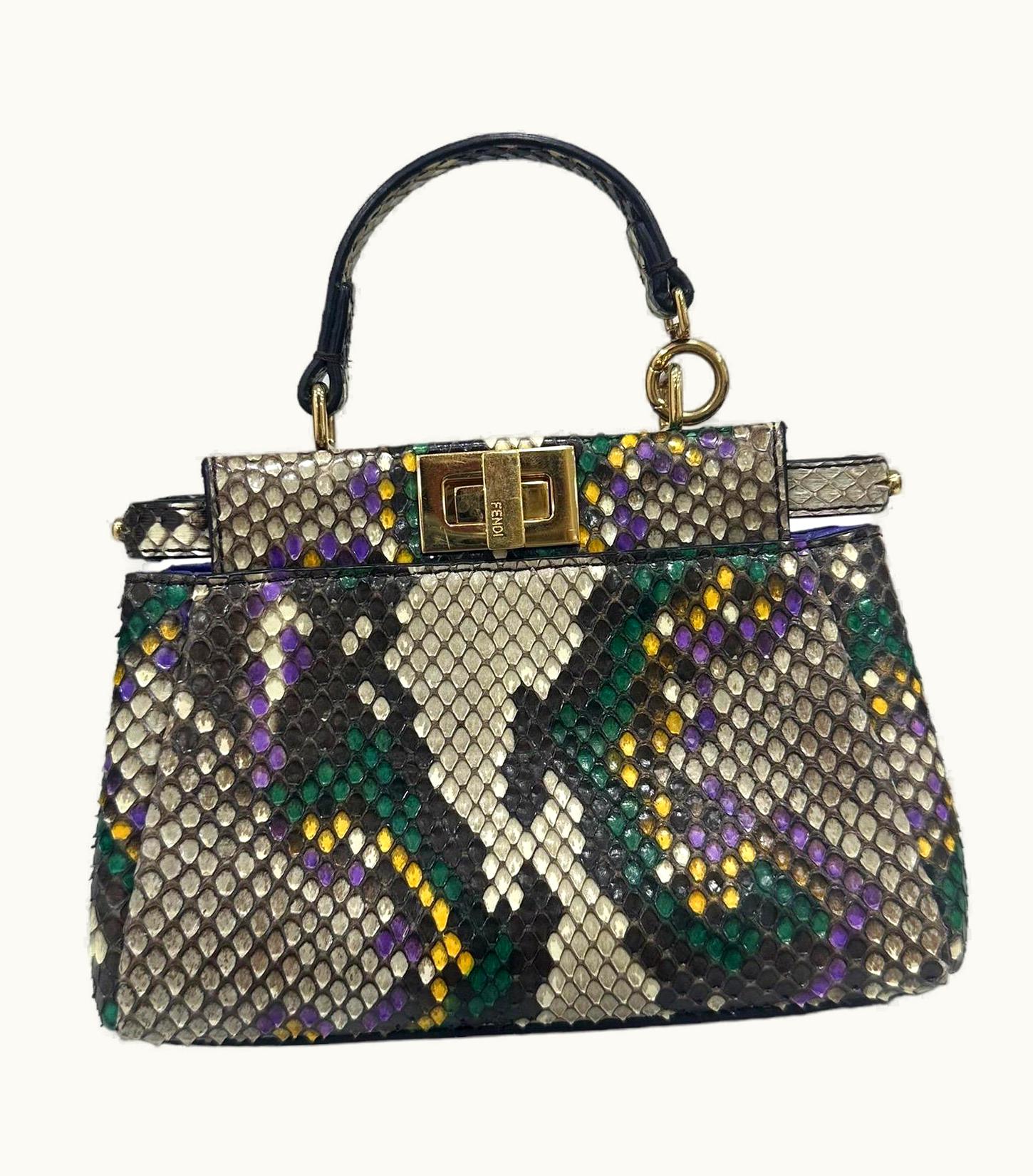 Fendi Fendi Peekaboo IseeU Micro Multicolor Limited Edition Shoulder Bag