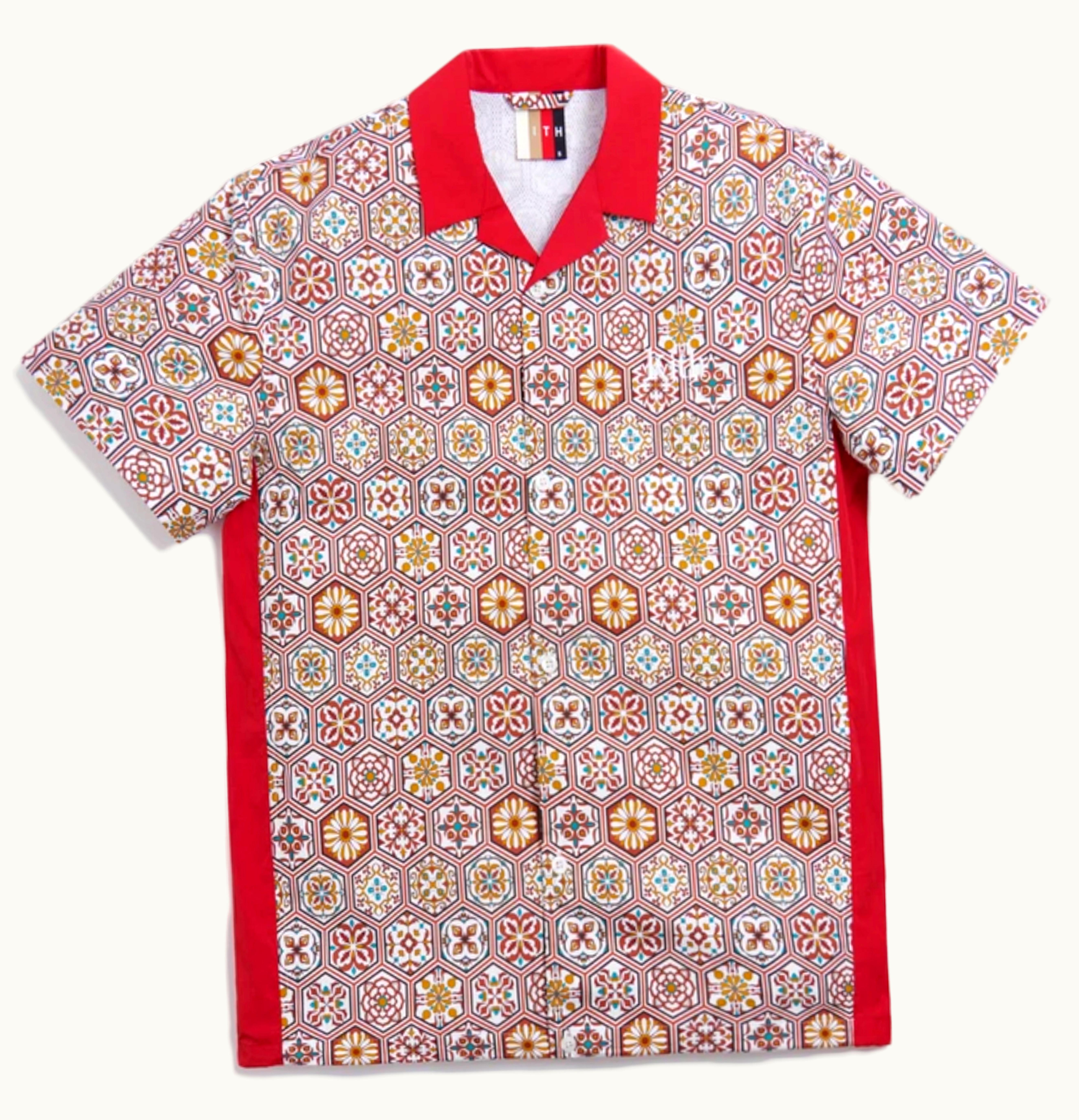 Kith Kith Printed Camp Collar Shirt Brown Multi