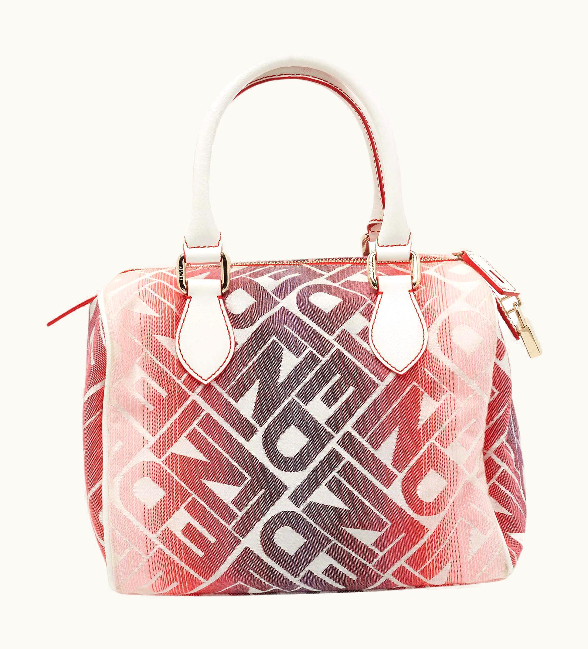 Fendi Fendi Multicolor Canvas And Leather Bauletto Satchel