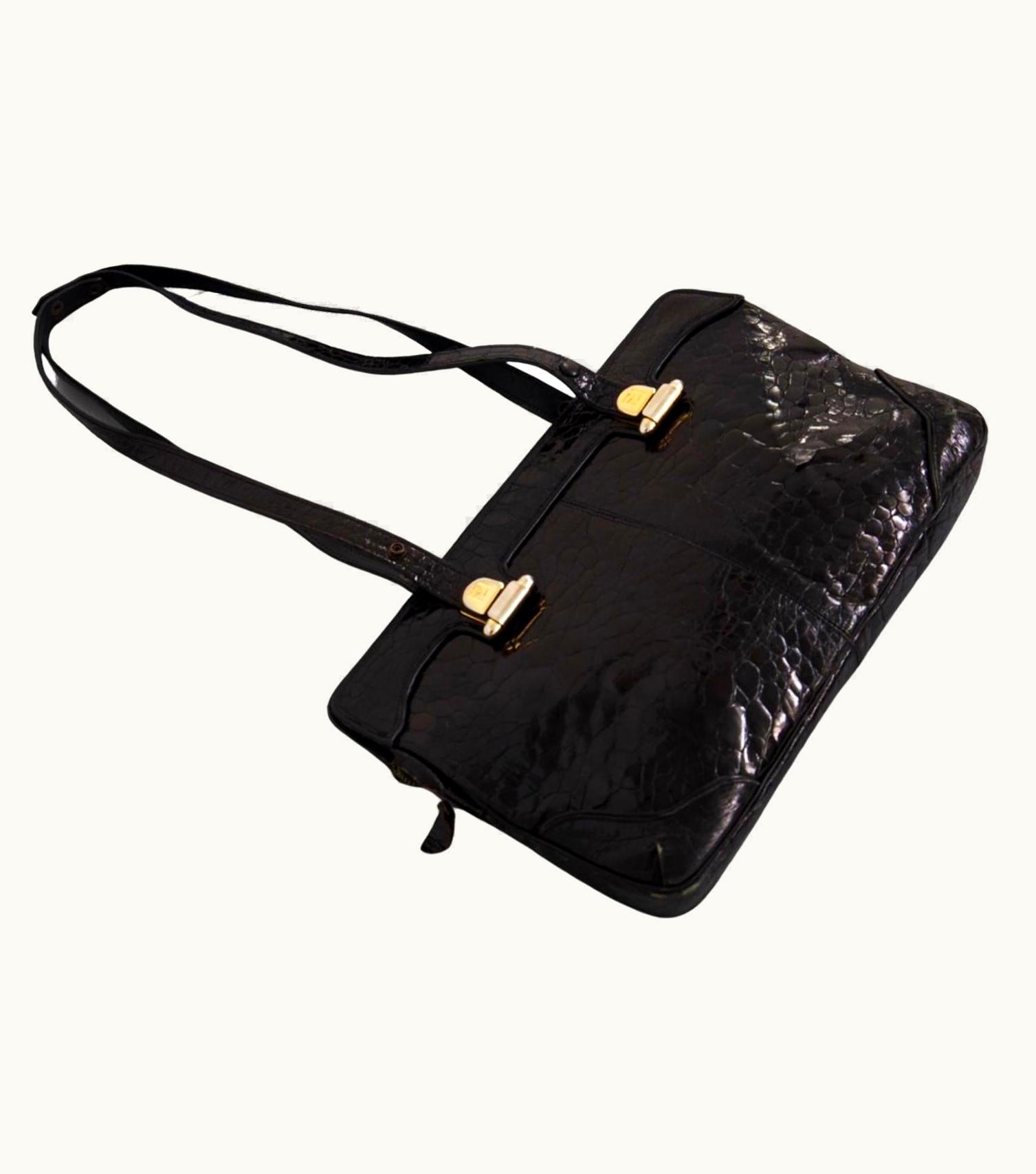 Fendi Fendi Vintage Leather Bag Convertible In Length