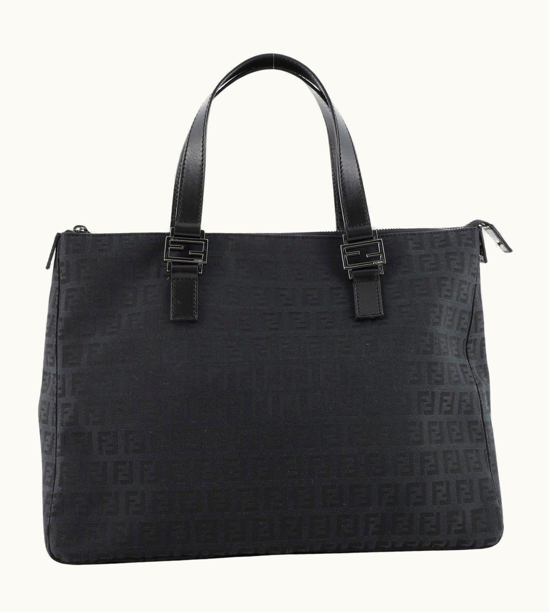 Fendi Fendi Vintage Zip Tote Zucchino Canvas Medium