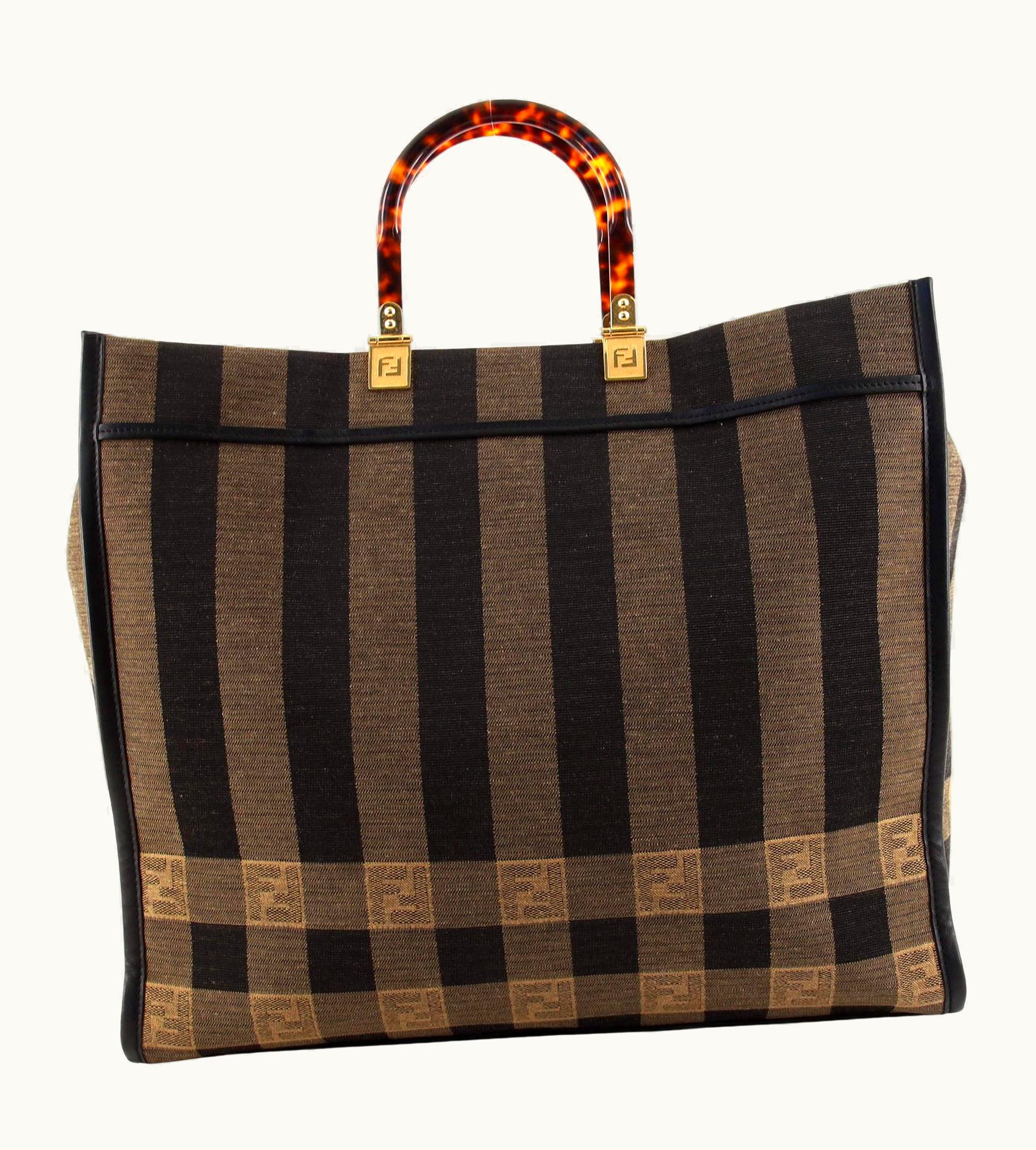 Fendi Fendi Sunshine Shopper Tote Pequin Canvas Large