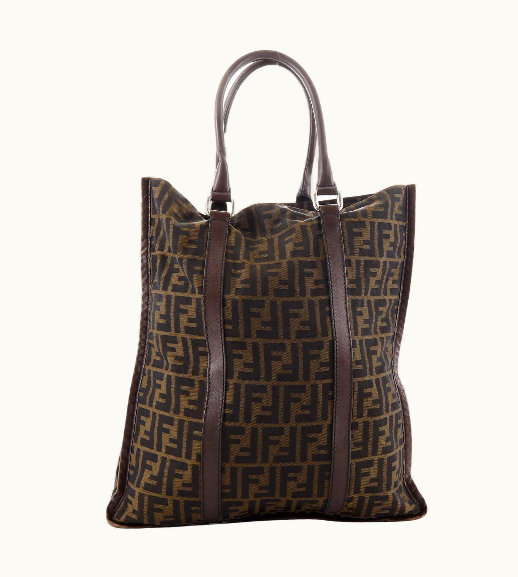 Fendi Fendi Open Shopping Tote Zucca Canvas Tall