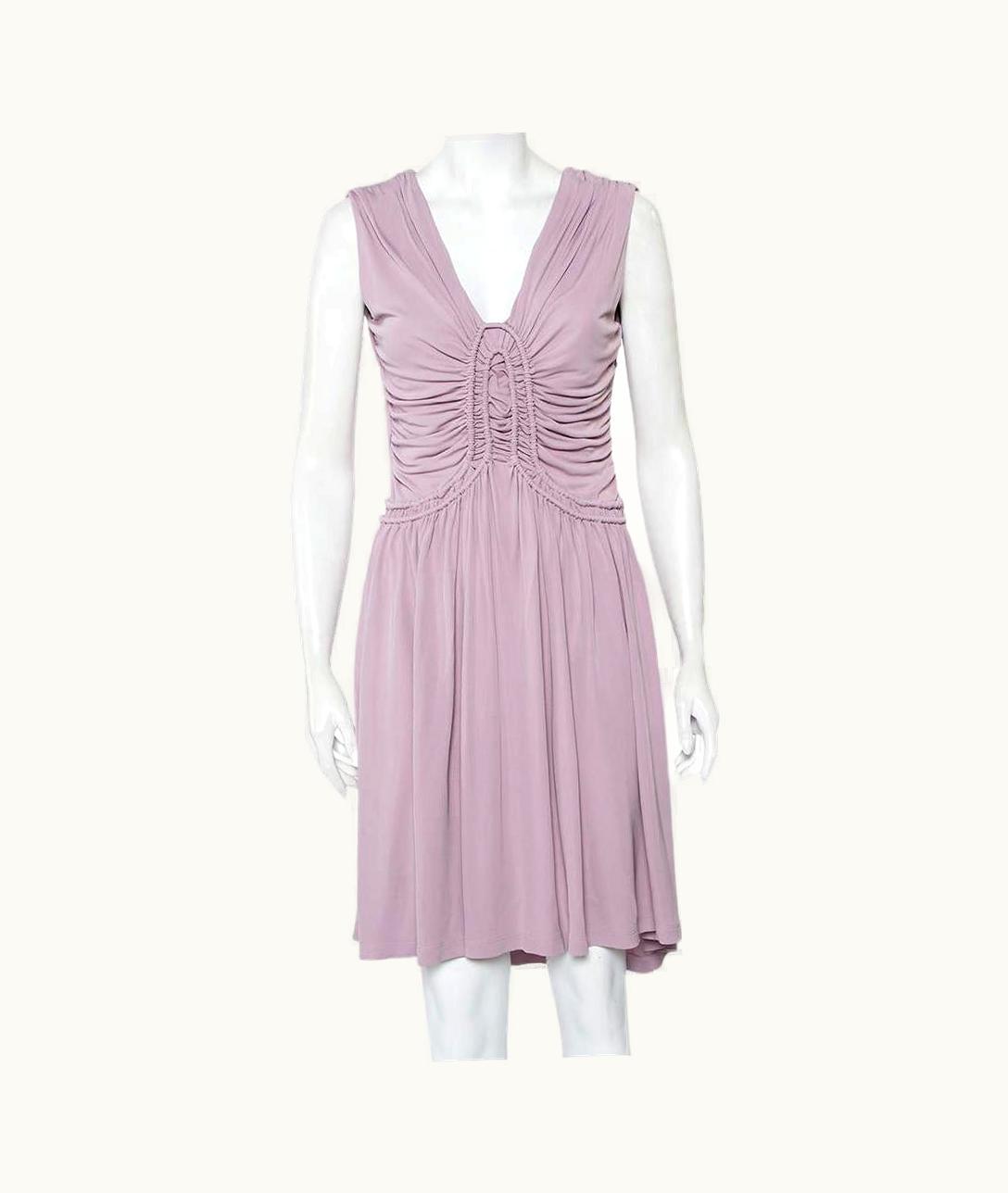 Fendi Fendi Lilac Knit Ruched Detail Mini Dress UZ0598857