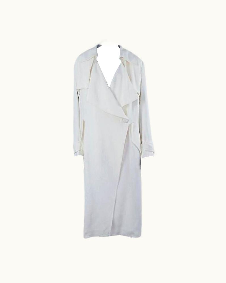 Fendi Fendi White Viscose Trench Coat