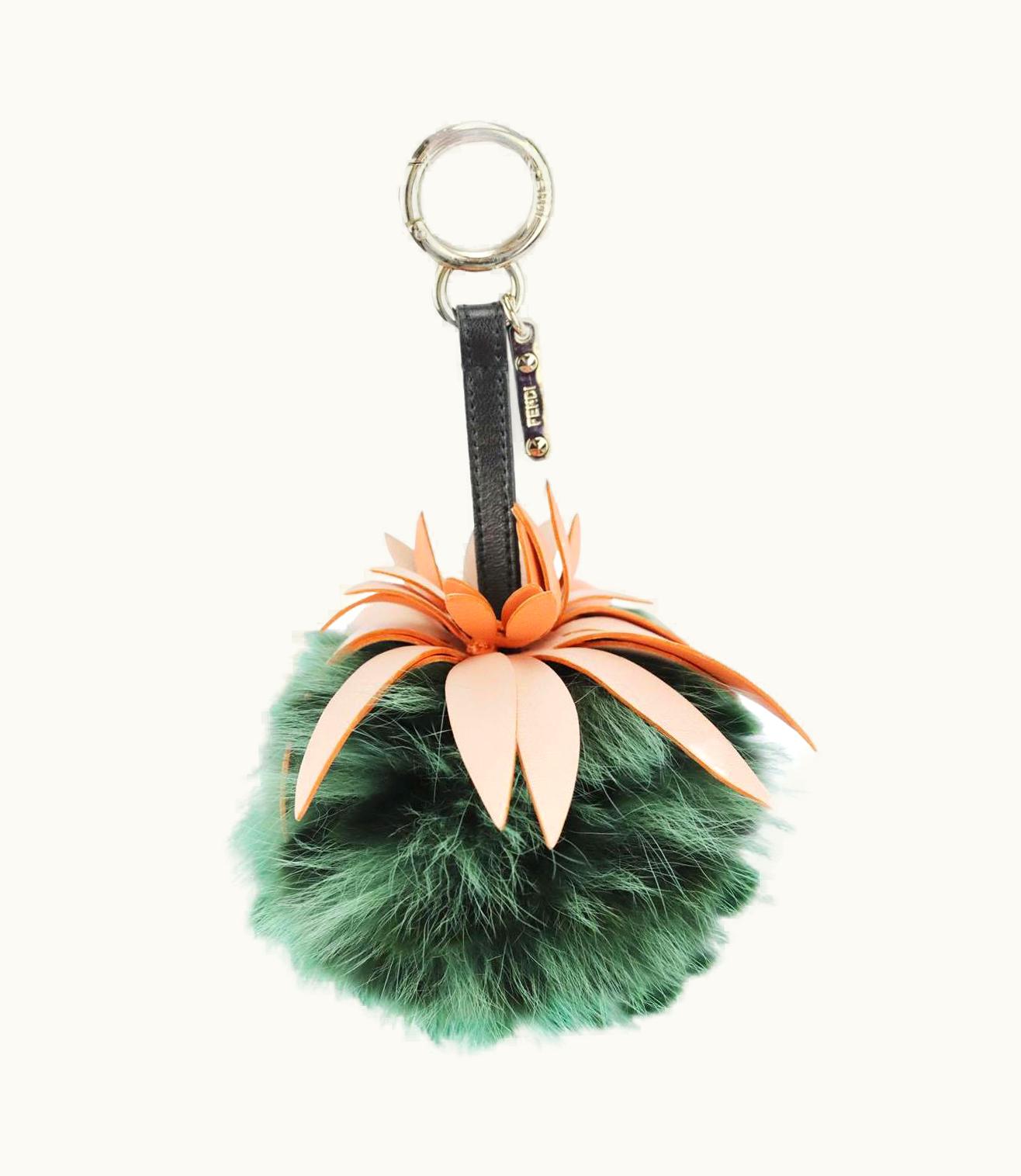 Fendi Fendi Fox, Rabbit Fur And Leather Bag Charm UZ0598869