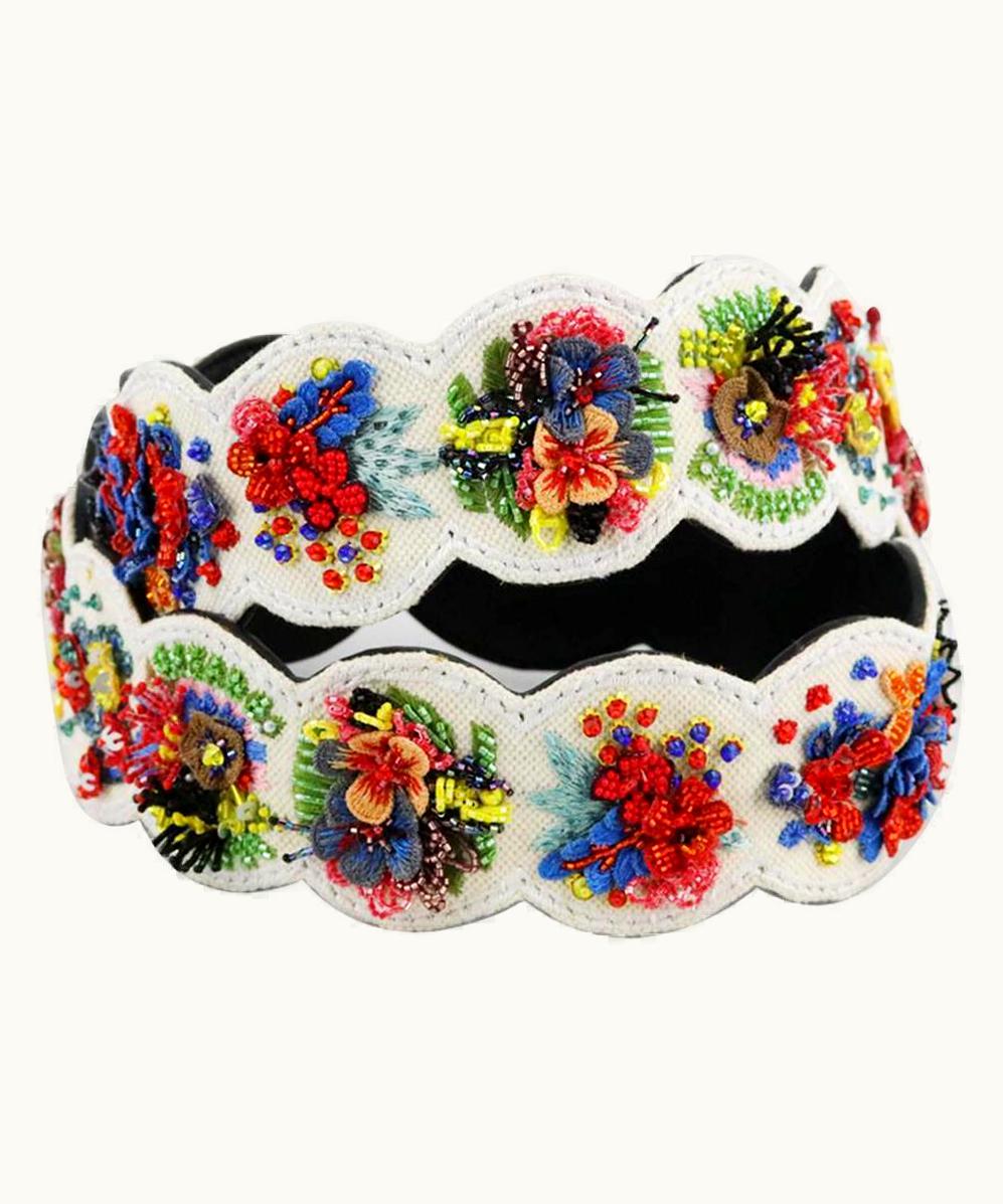 Fendi Fendi Sequin Embellished Canvas And Leather Bag Strap