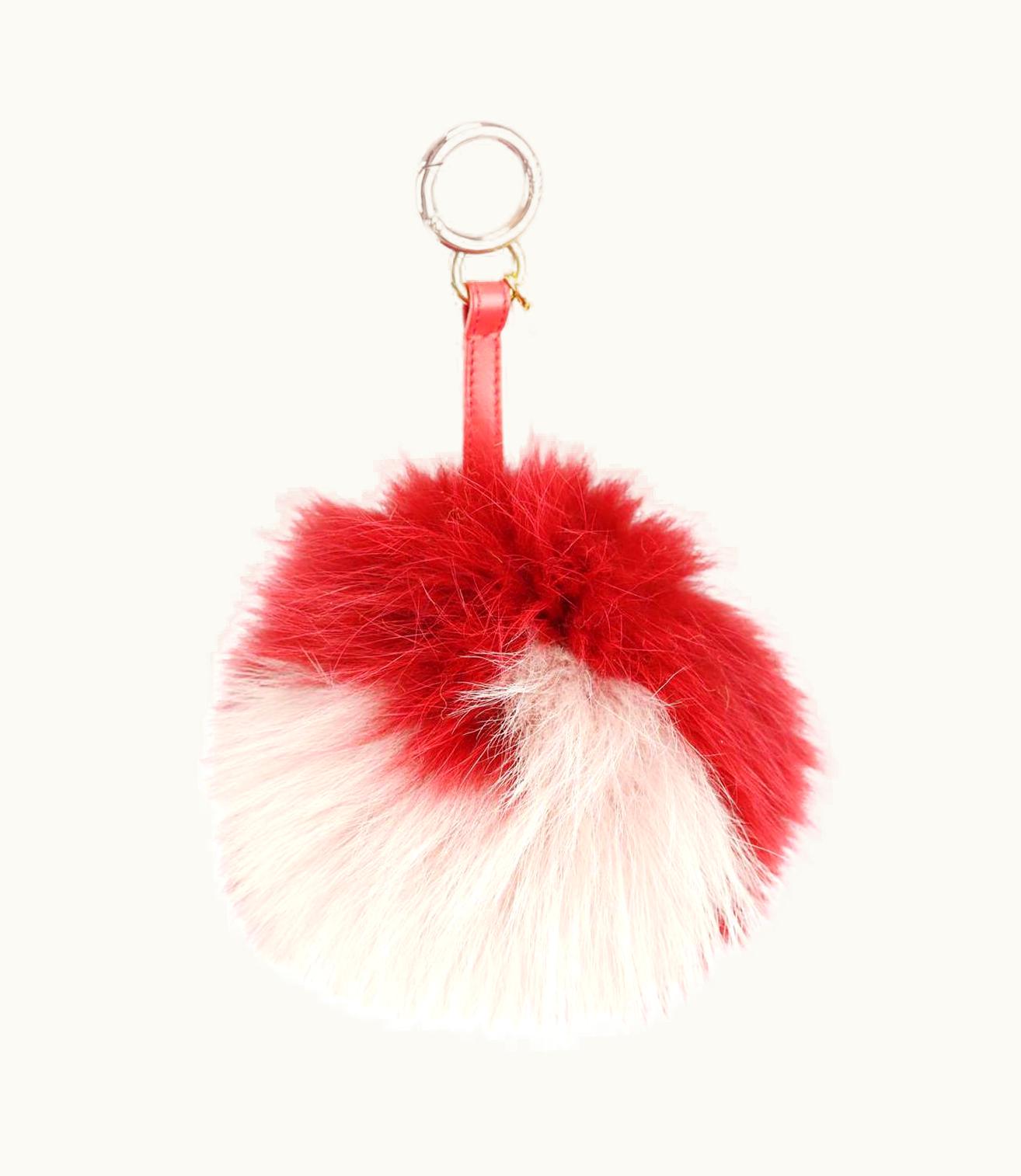 Fendi Fendi Heart Fox Fur And Leather Bag Charm