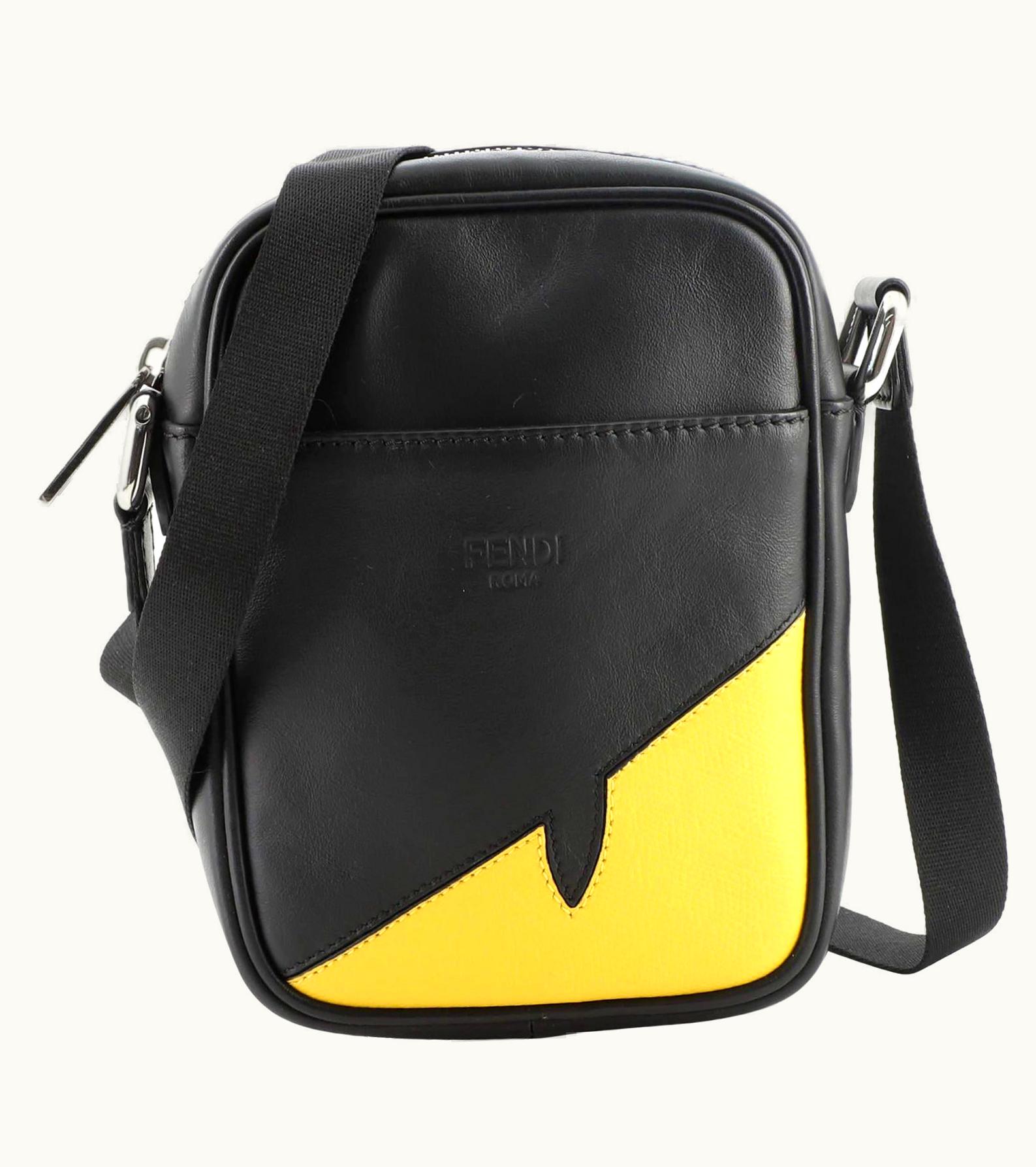 Fendi Fendi Monster Eye Camera Messenger Bag Leather Small