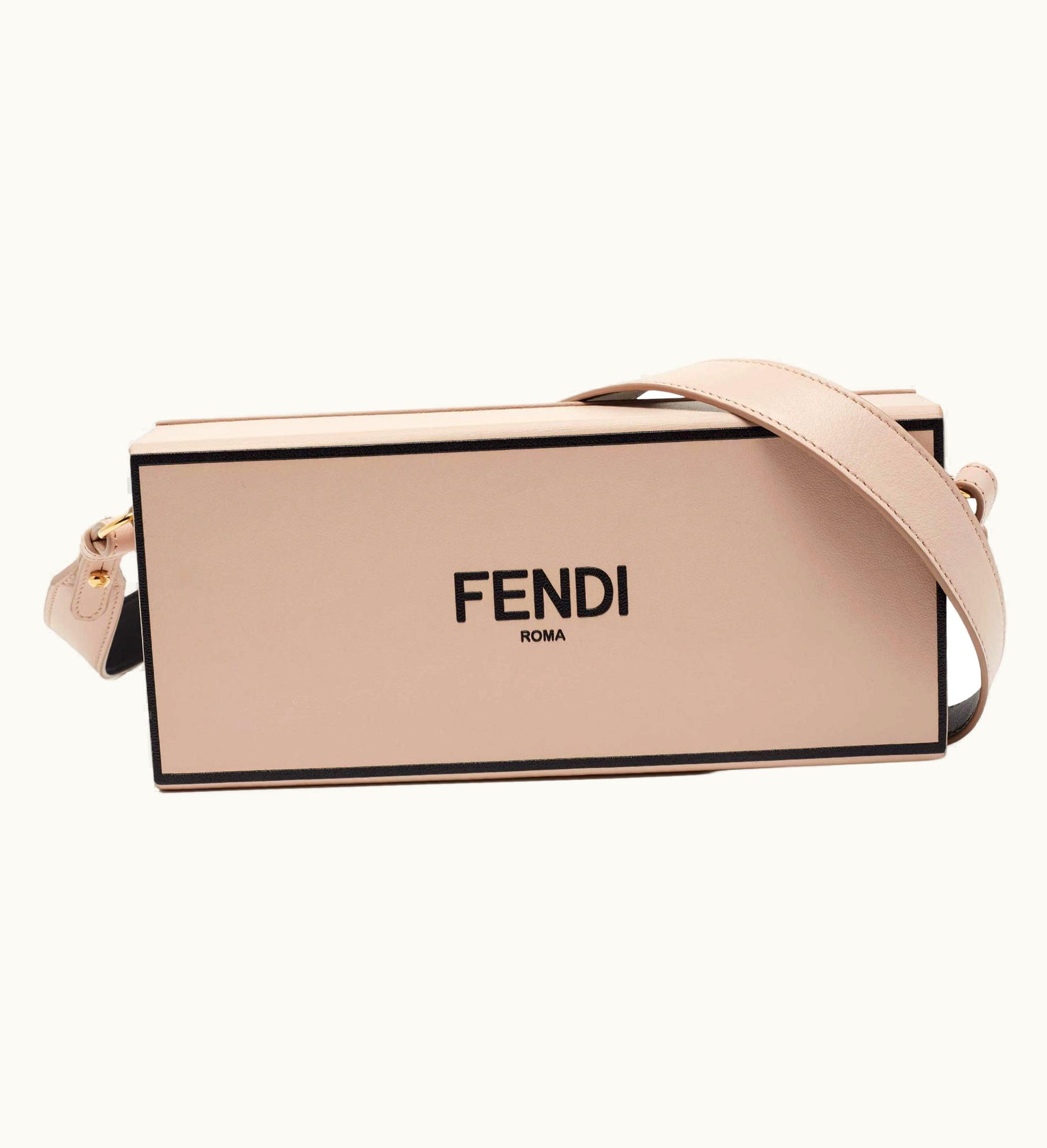 Fendi Fendi Blush Pink Leather Horizontal Box Crossbody Bag