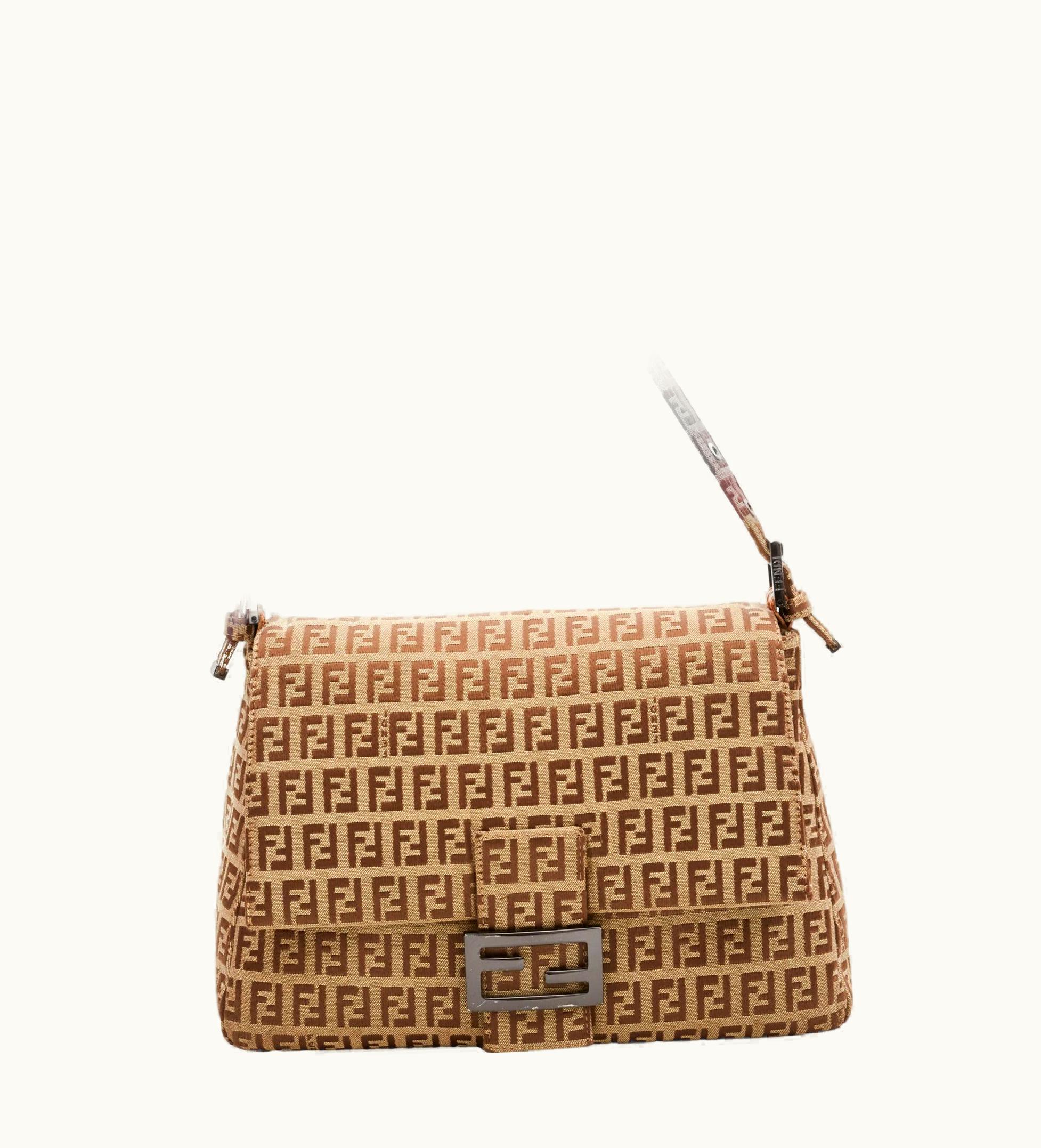 Fendi Fendi Vintage Mama Baguette Zuchino Beige Shoulder Bag