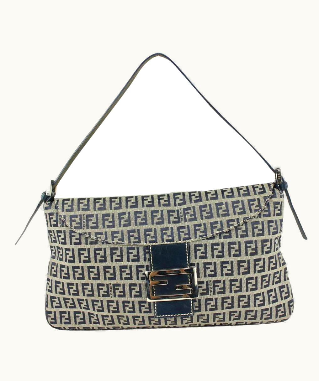Fendi Fendi Navy Monogram Ff Mamma Forever Shoulder Bag1014f1